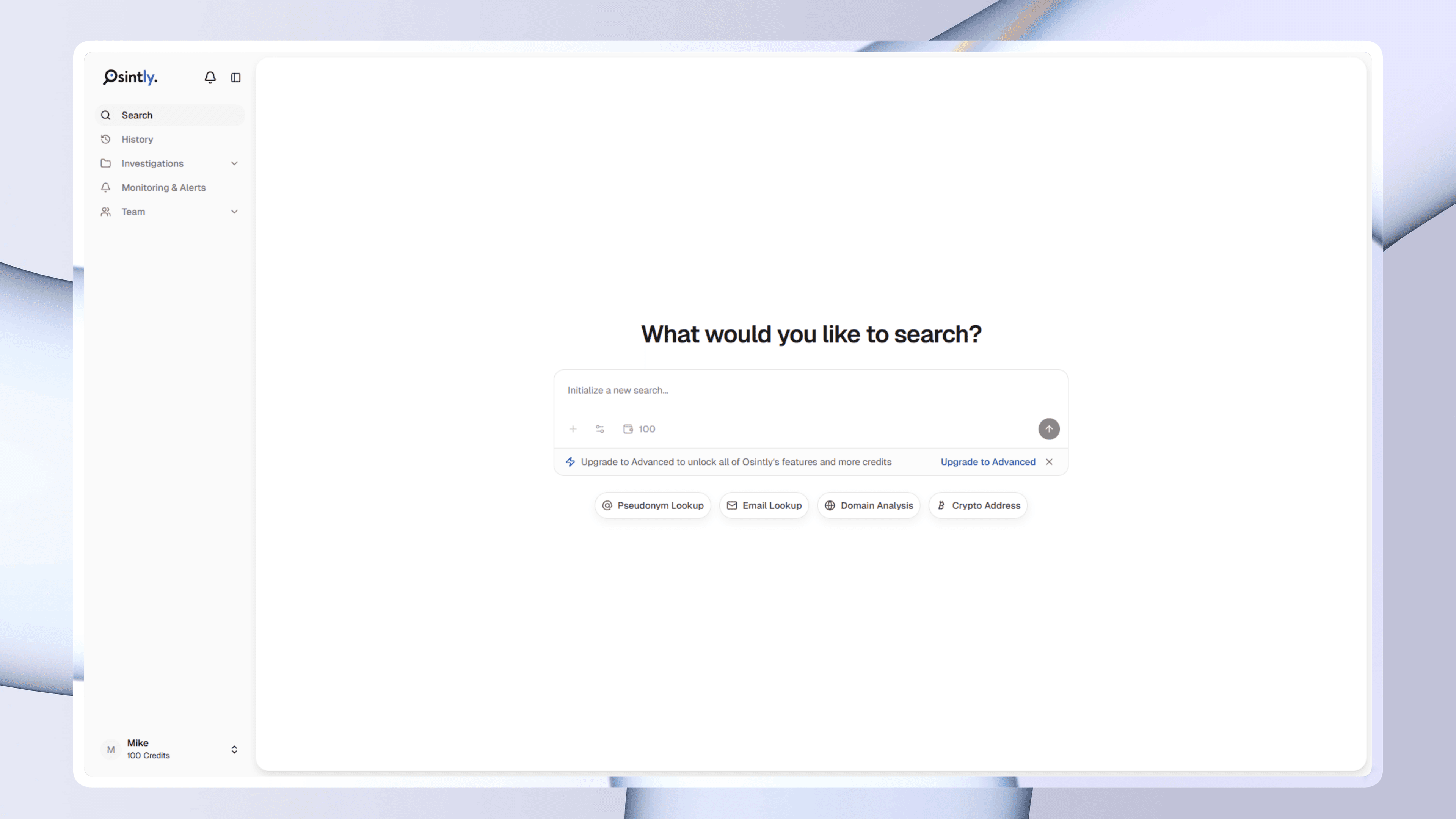 Osintly screenshot 2