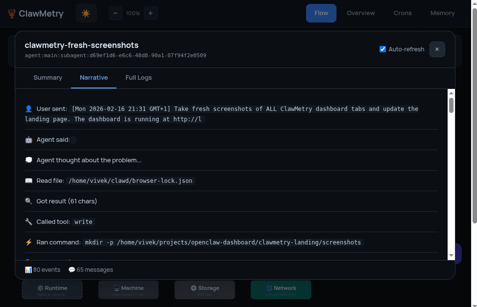 ClawMetry for OpenClaw screenshot 6