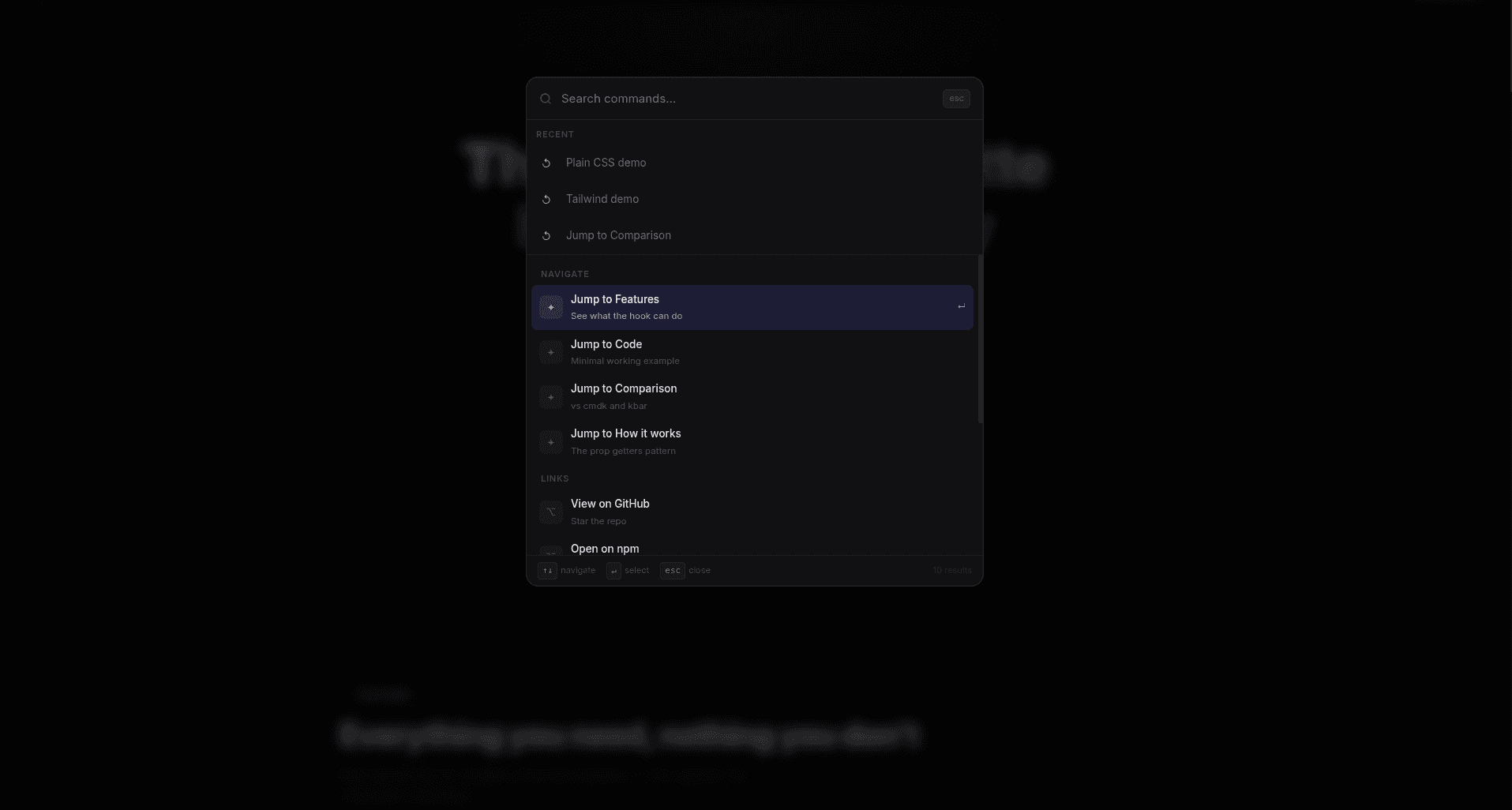 use-command-palette screenshot 1