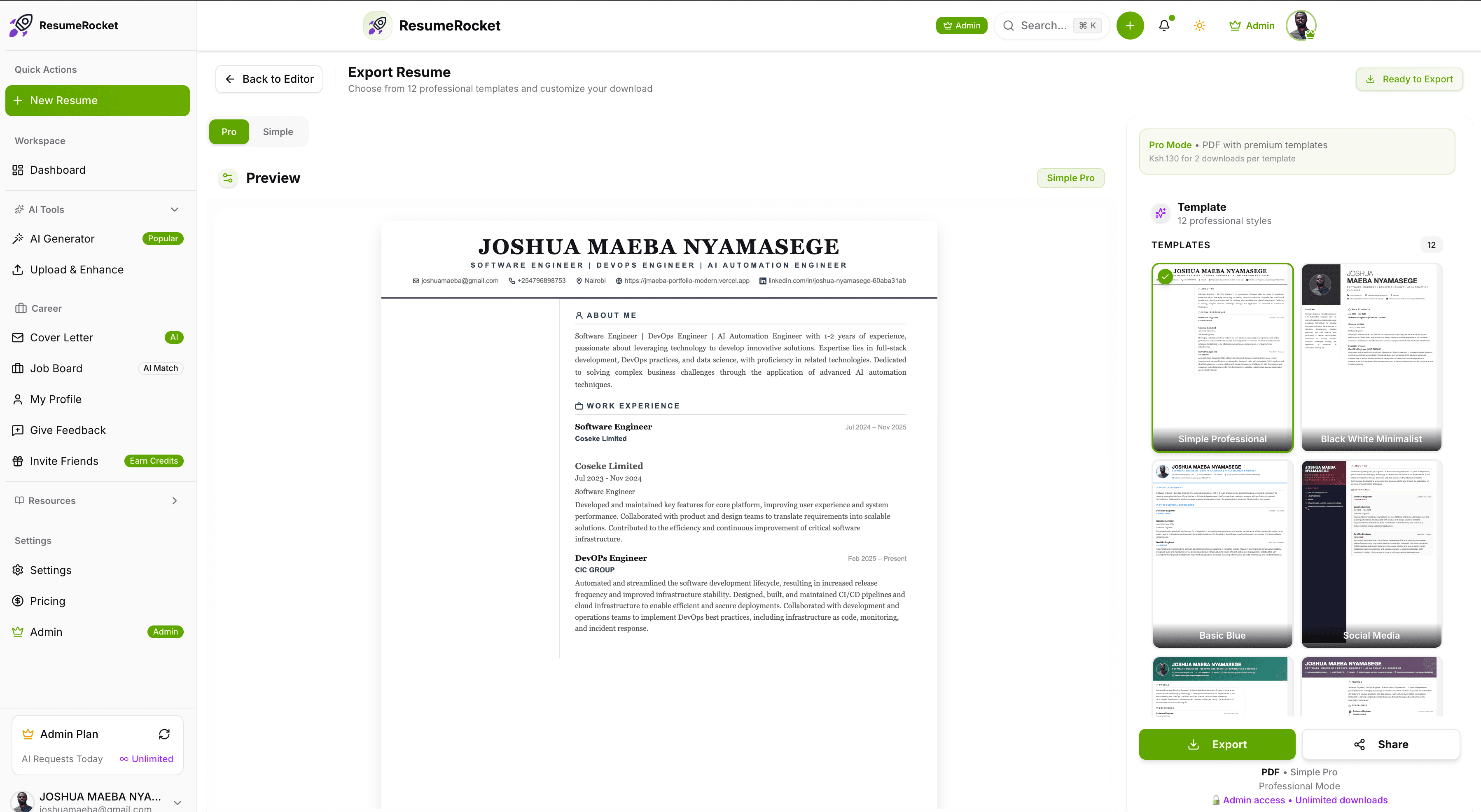 ResumeRocket screenshot 8