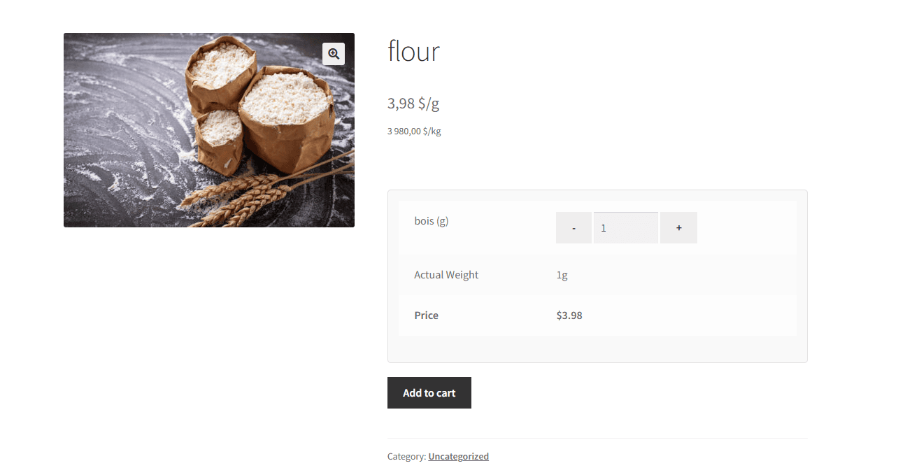 By-Weight Pricing for WooCommerce screenshot 3