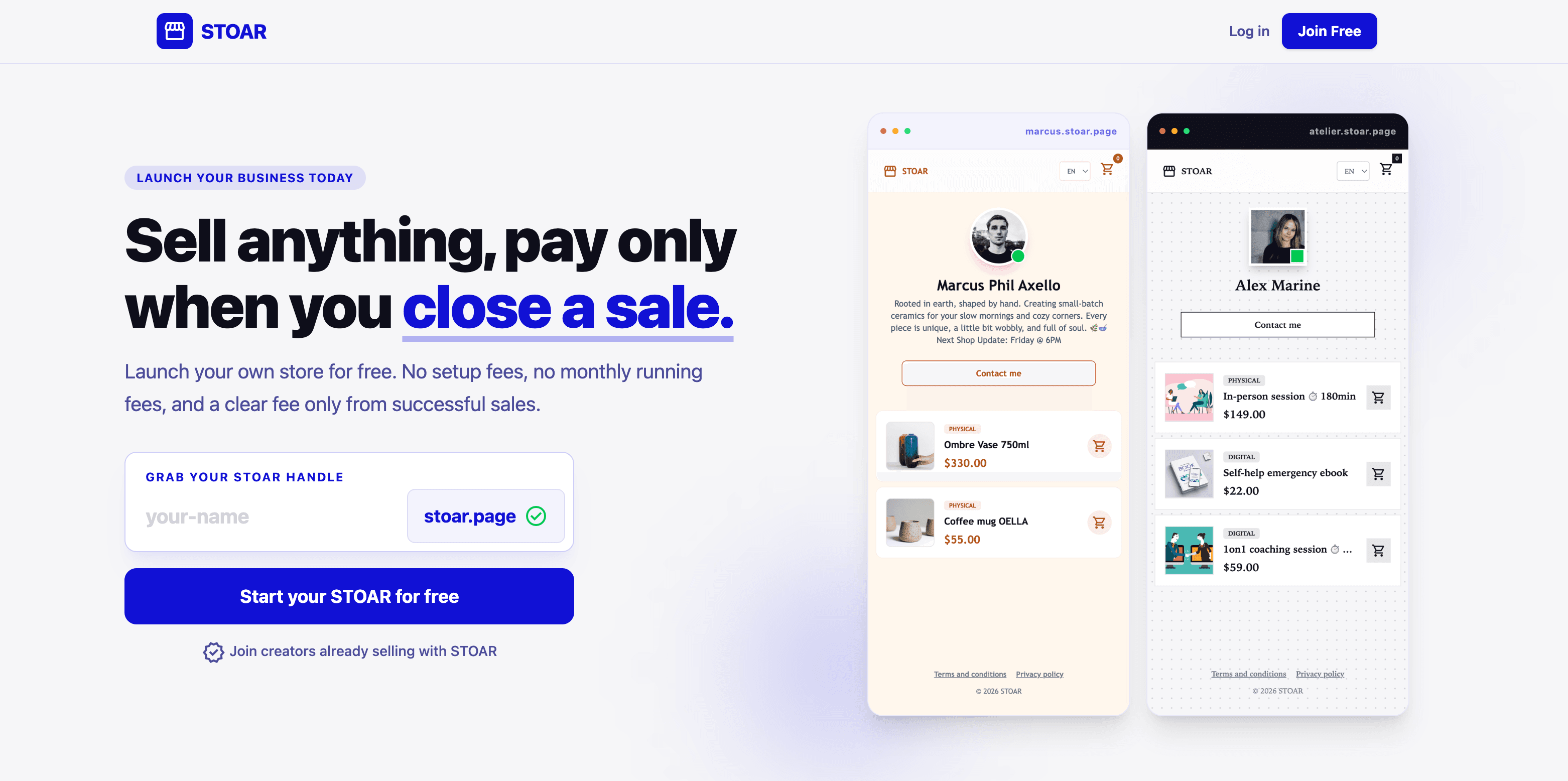 STOAR.page screenshot 1