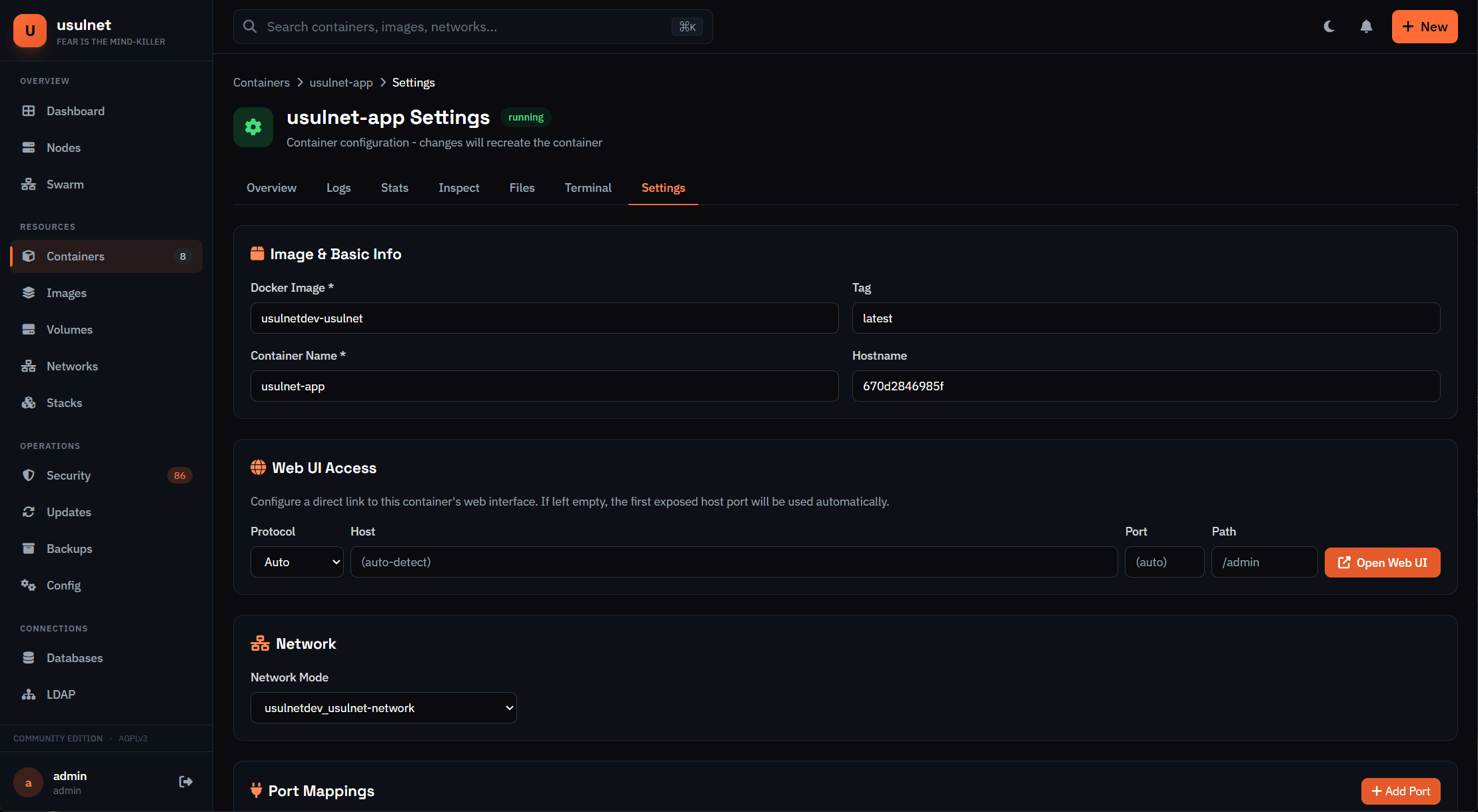 usulnet — DevOps & SysAdmins UI screenshot 10