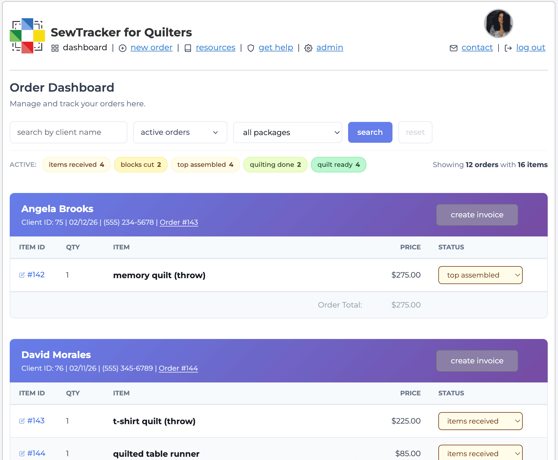 SewTracker screenshot 4