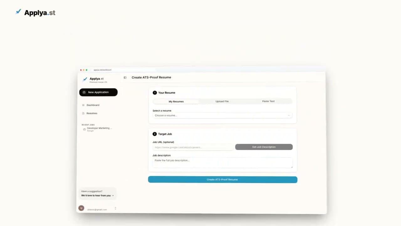 Applya.st screenshot 1