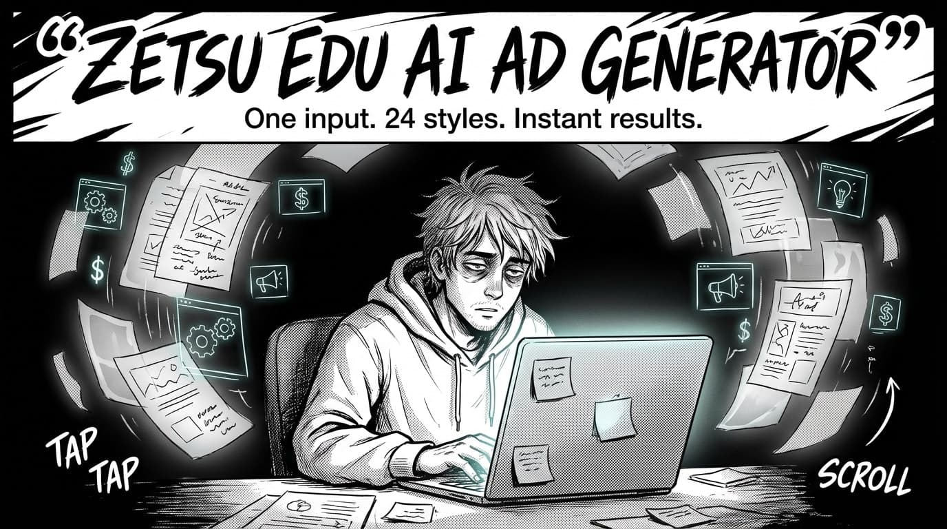 ZETSU EDU AI AD GENERATOR screenshot 2