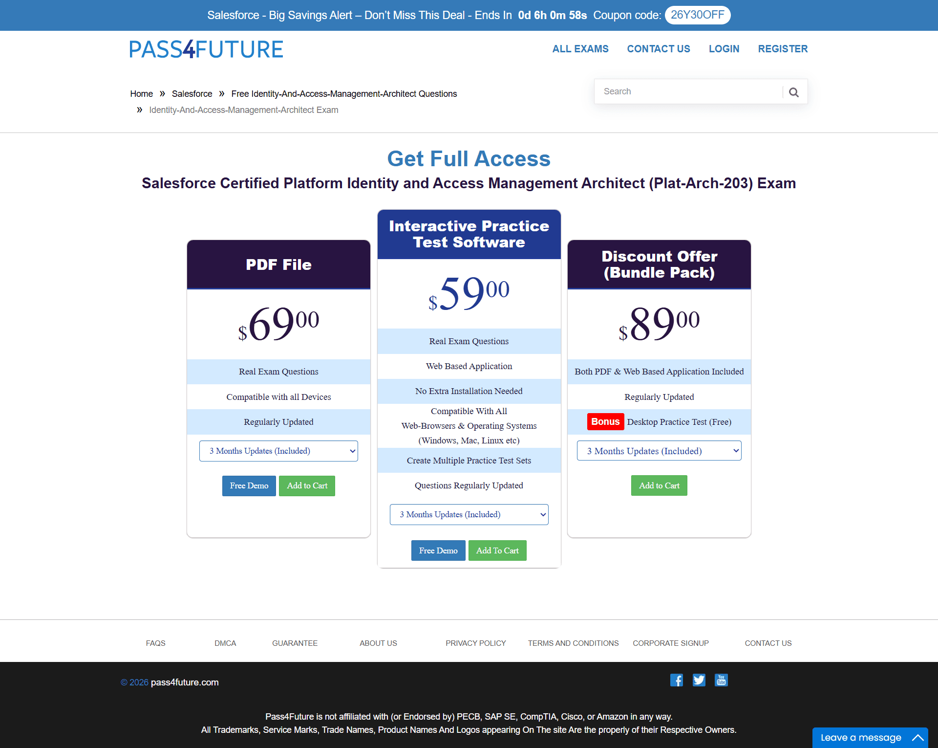 Salesforce Plat-Arch-203 Practice Test screenshot 1