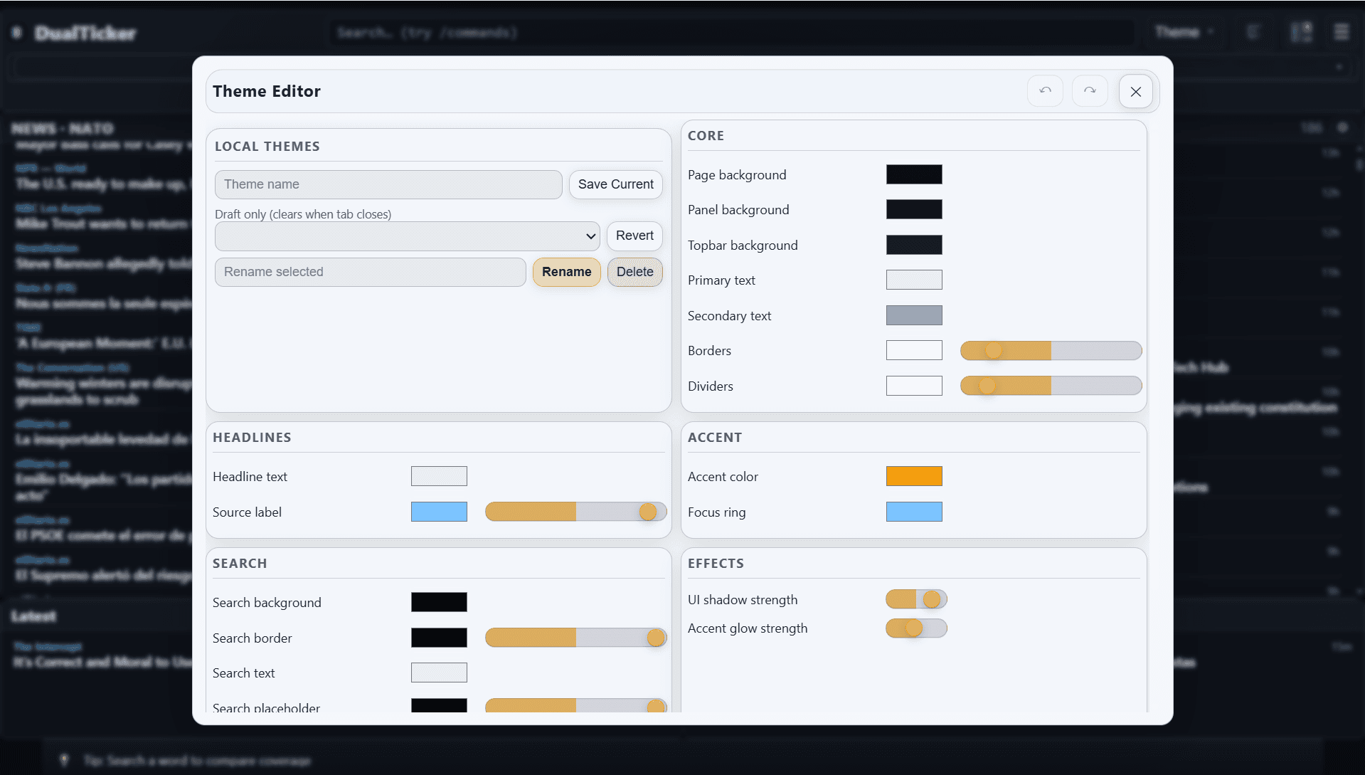 Dualticker screenshot 2