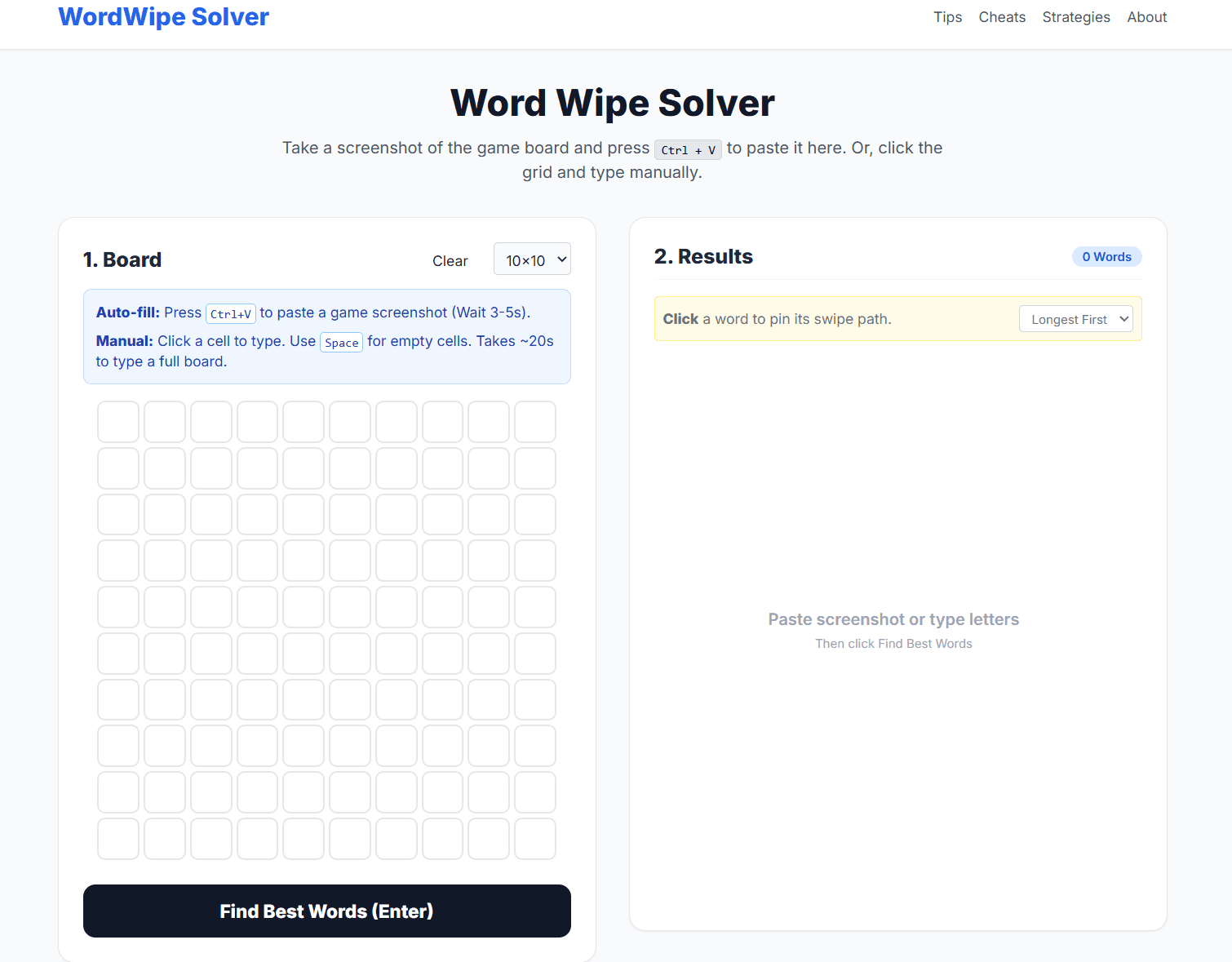 Word Wipe Solver screenshot 1