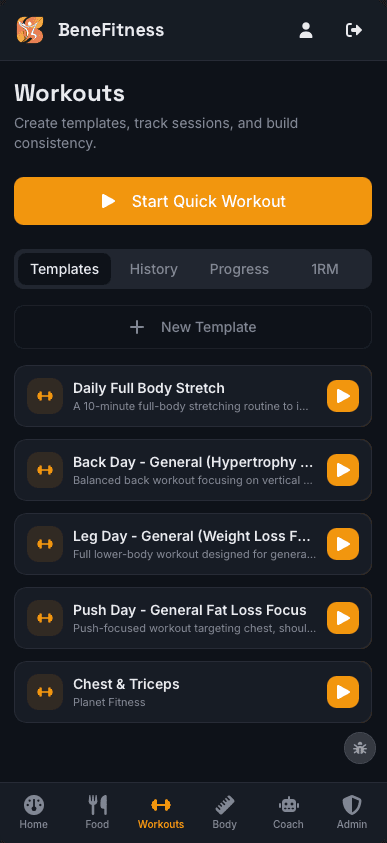 Benefitness screenshot 6
