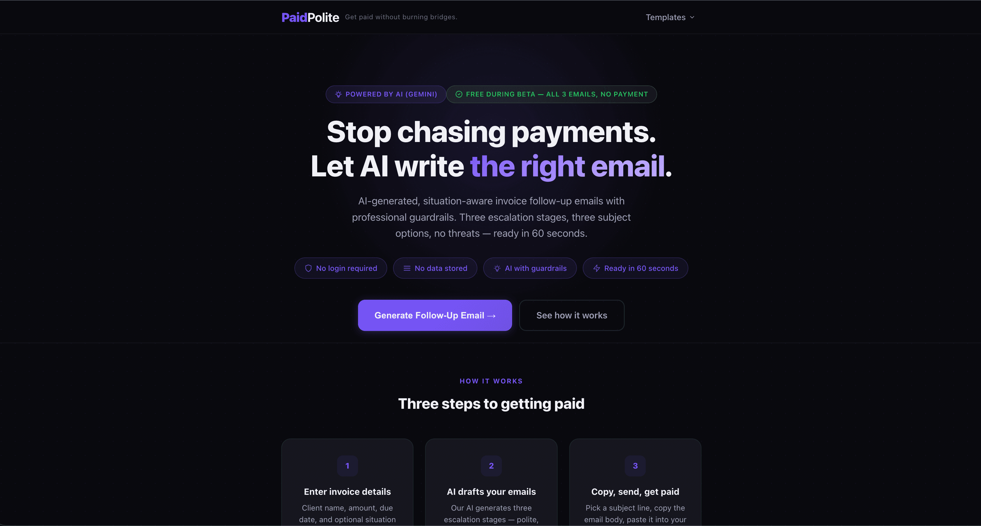 PaidPolite screenshot 1
