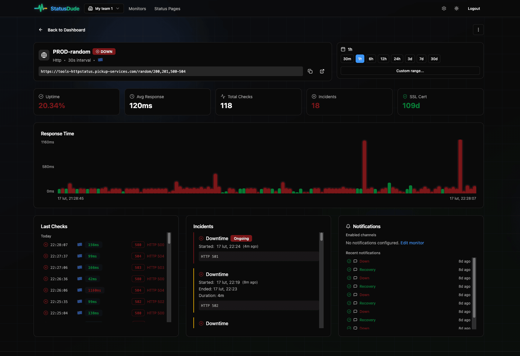 StatusDude - Monitor what others can't screenshot 3