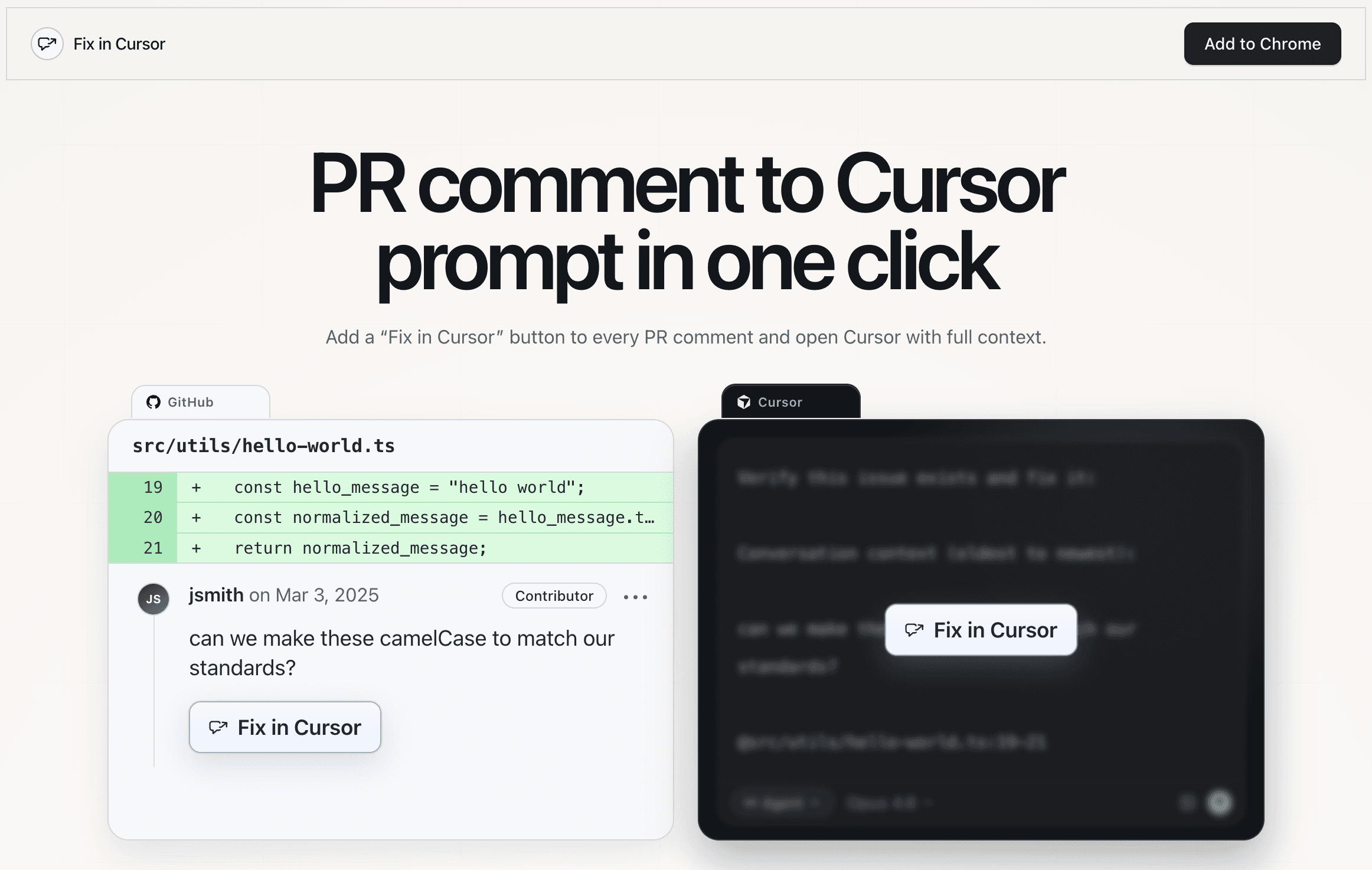 Fix in Cursor screenshot 1