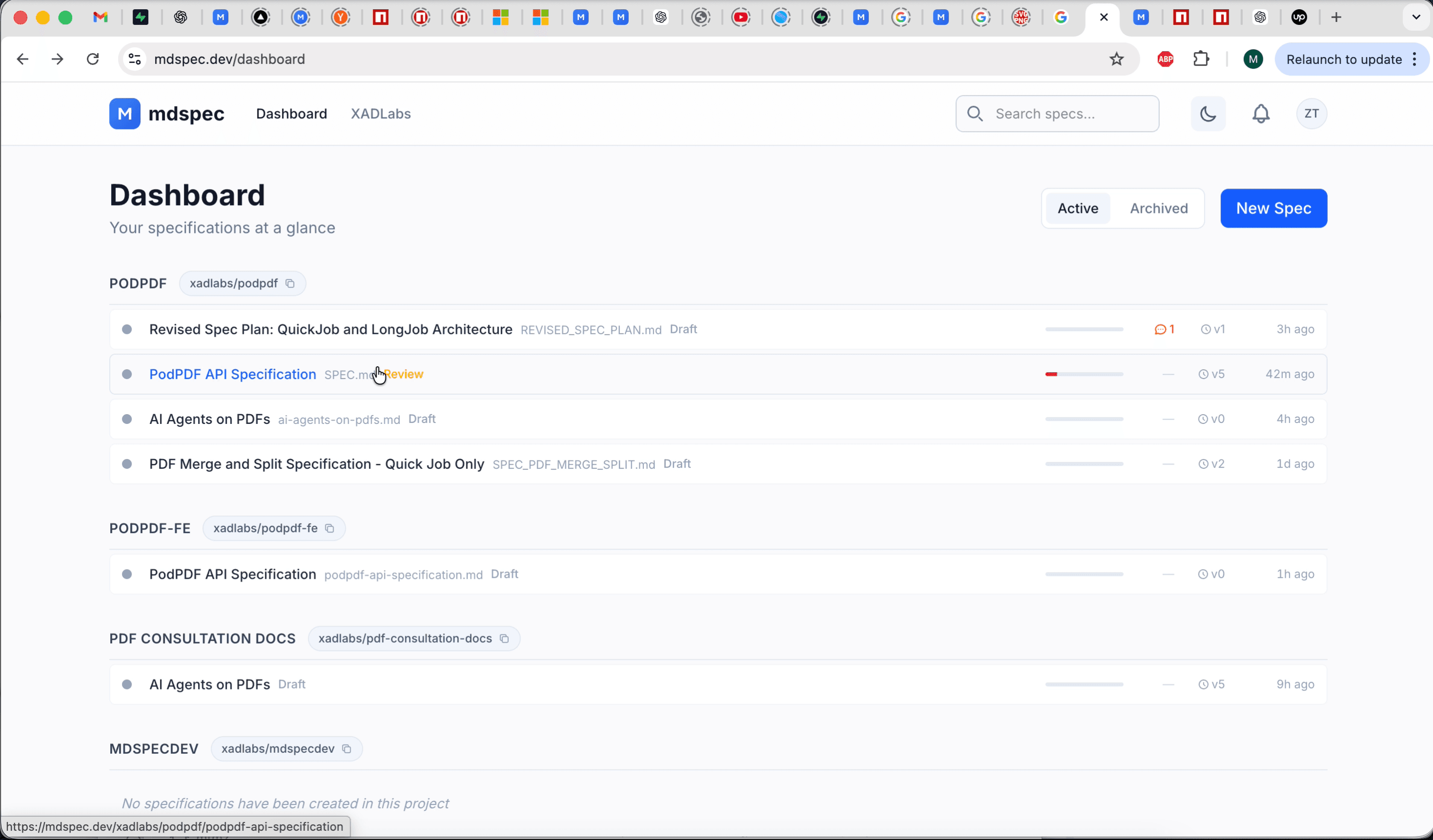 mdspec.dev screenshot 2