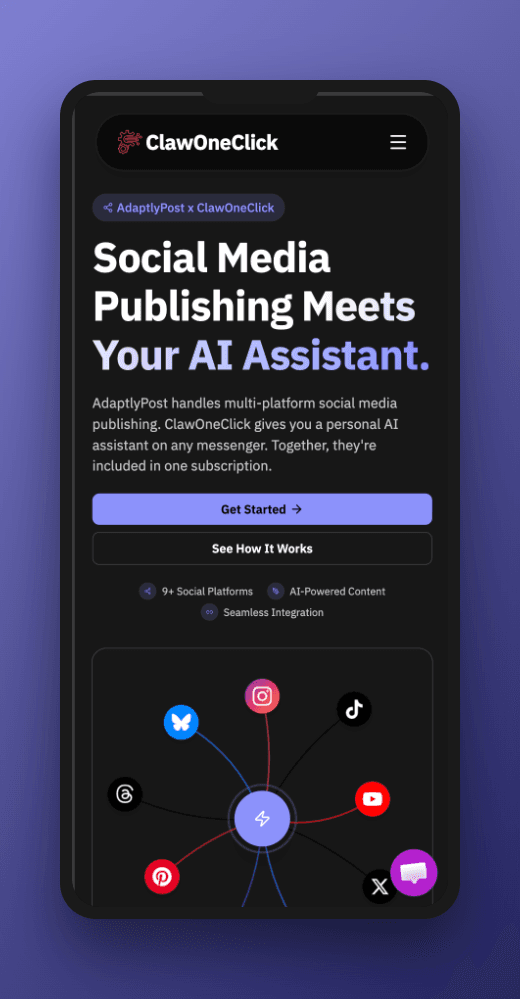 ClawOneClick X AdaptlyPost screenshot 4