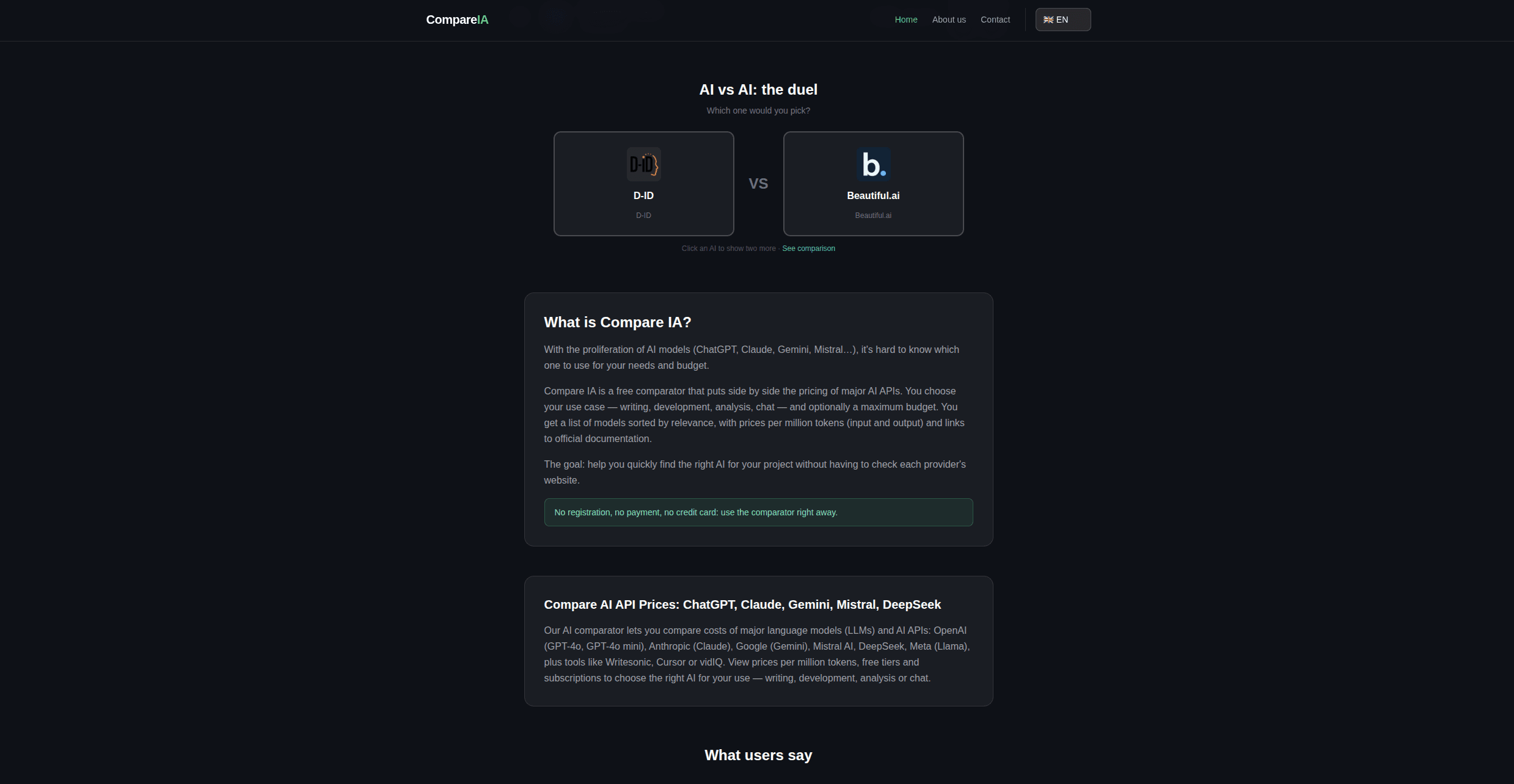 Compare IA screenshot 3