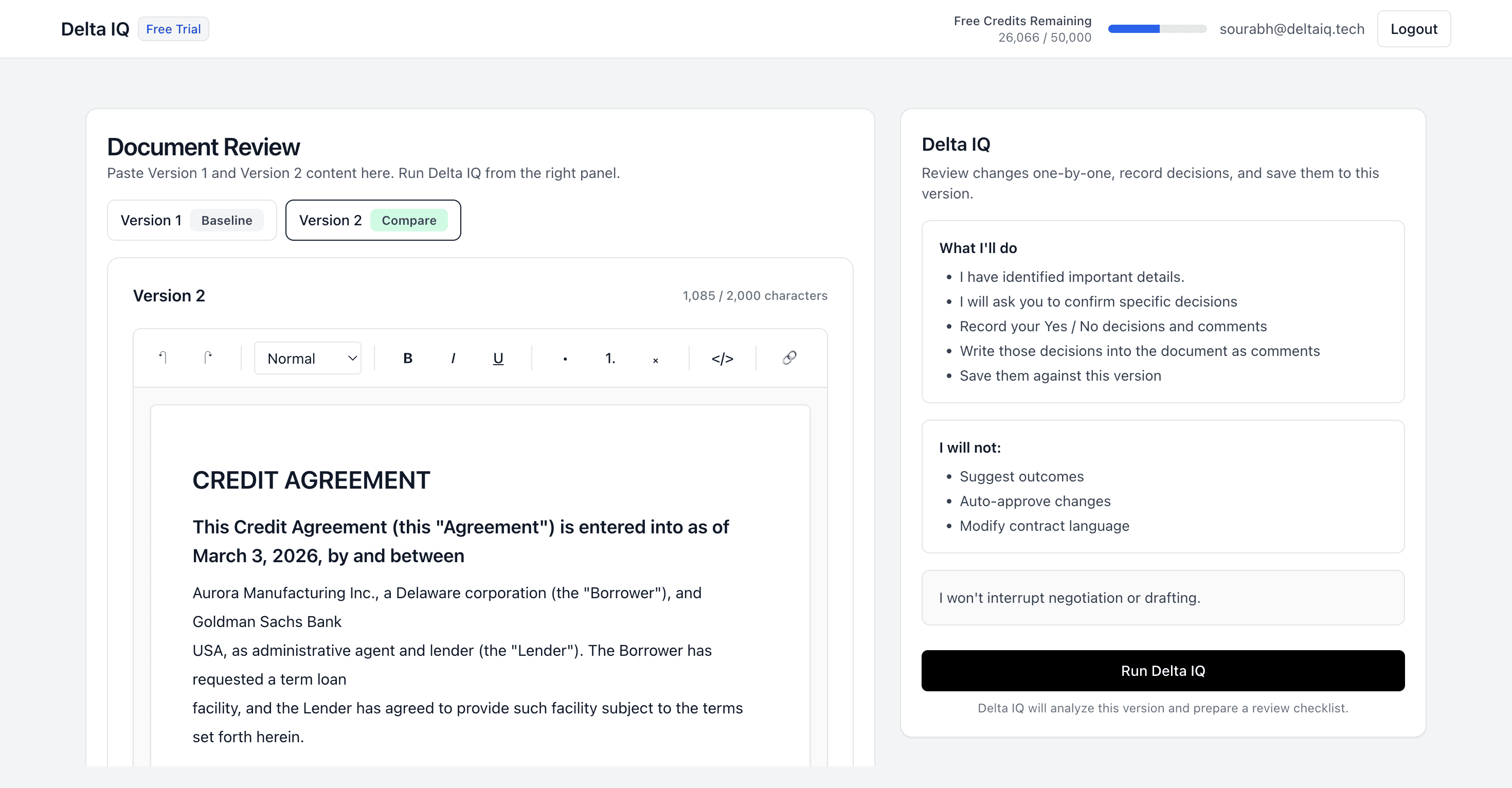 Delta IQ screenshot 2