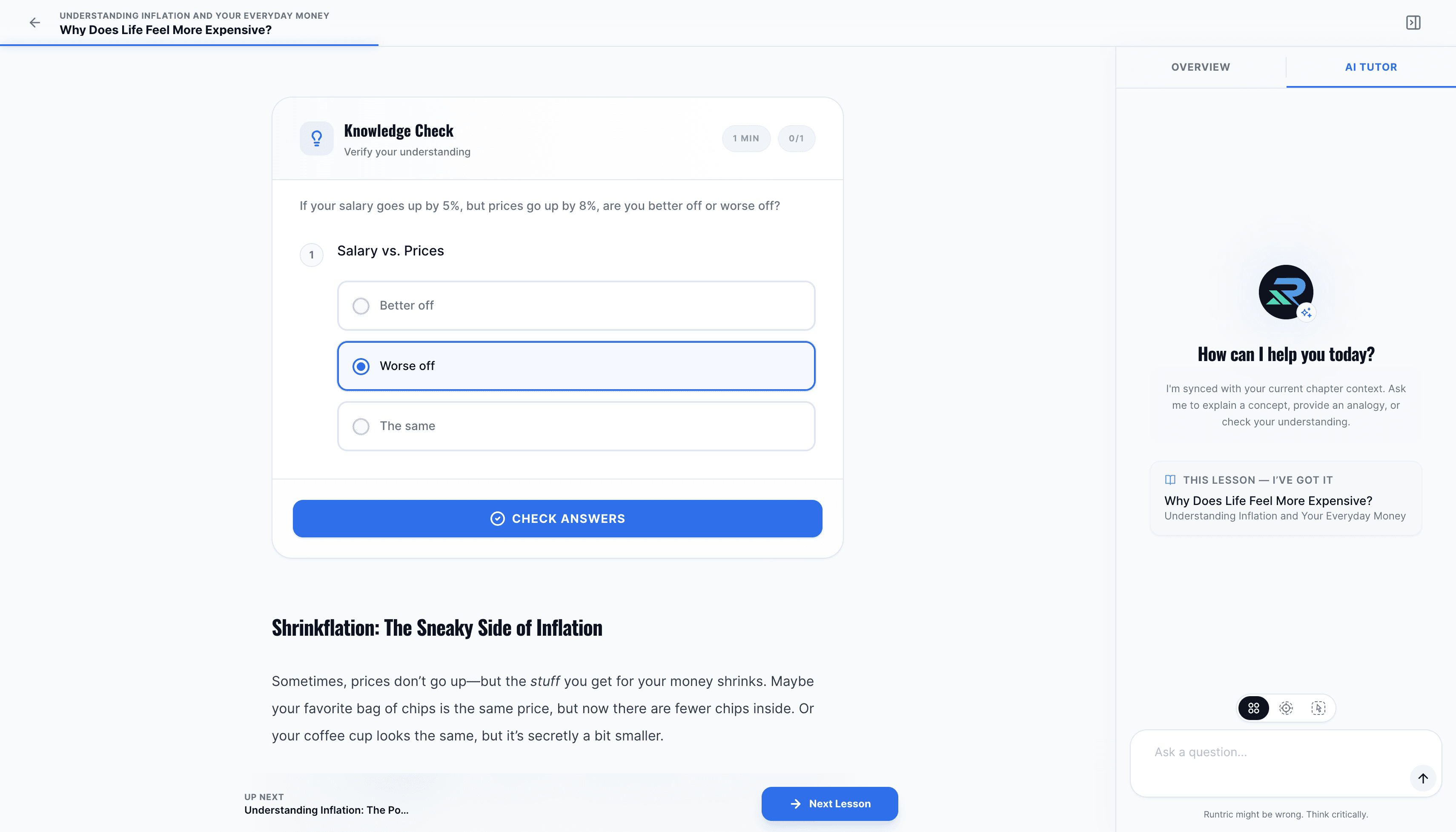 Runtric — AI Study Curriculum screenshot 6
