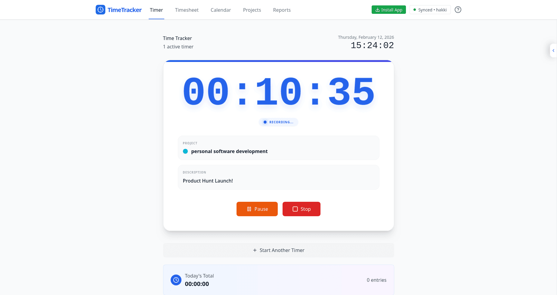 TimeTracker screenshot 4