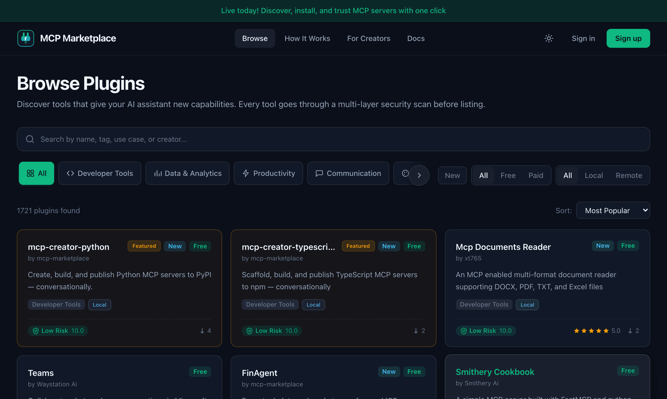MCP Marketplace screenshot 2