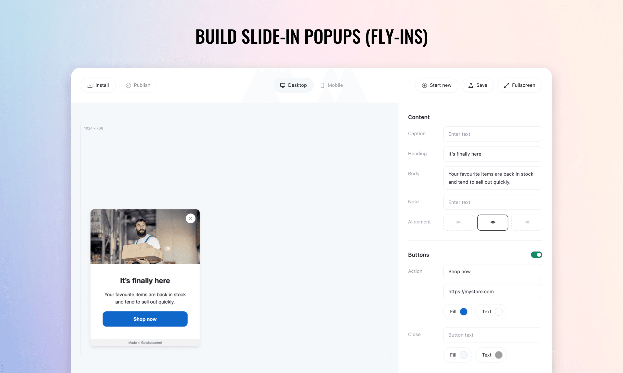 Free Popup Builder screenshot 2