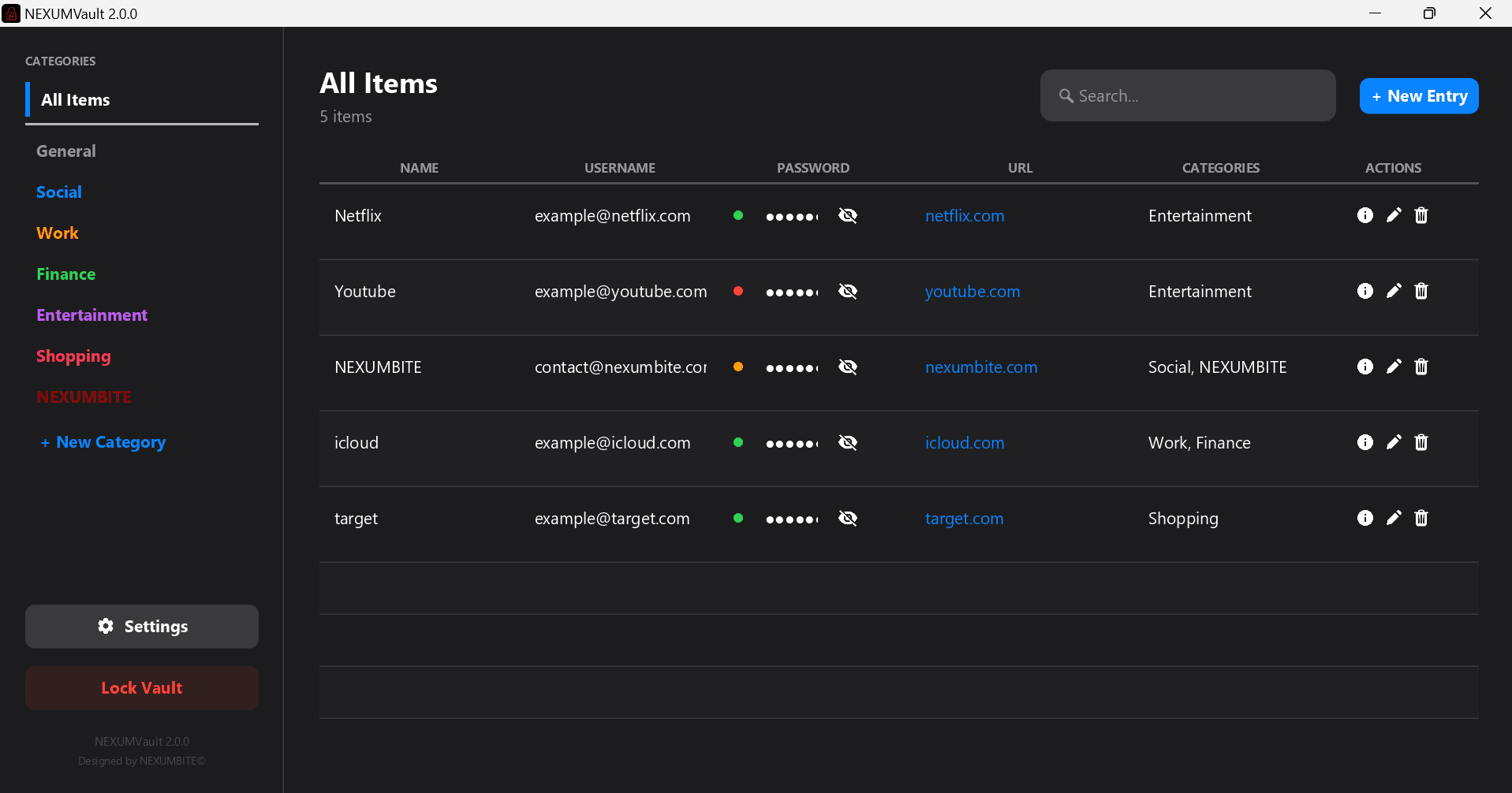 NEXUMVault screenshot 2