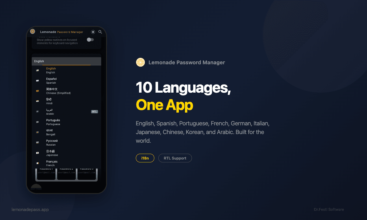 Lemonade Password Manager screenshot 9