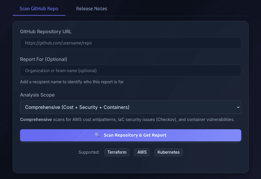 InfraScan screenshot 2