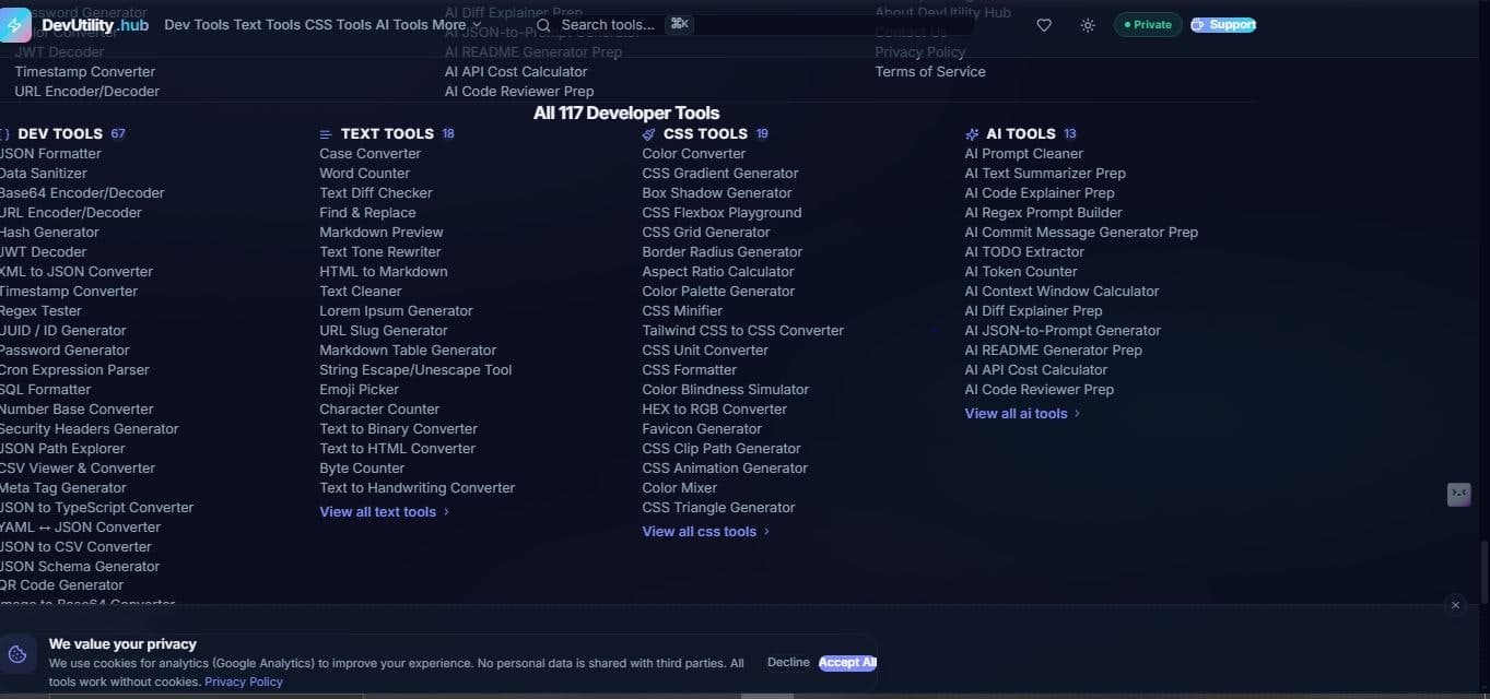 DevUtility Hub screenshot 2