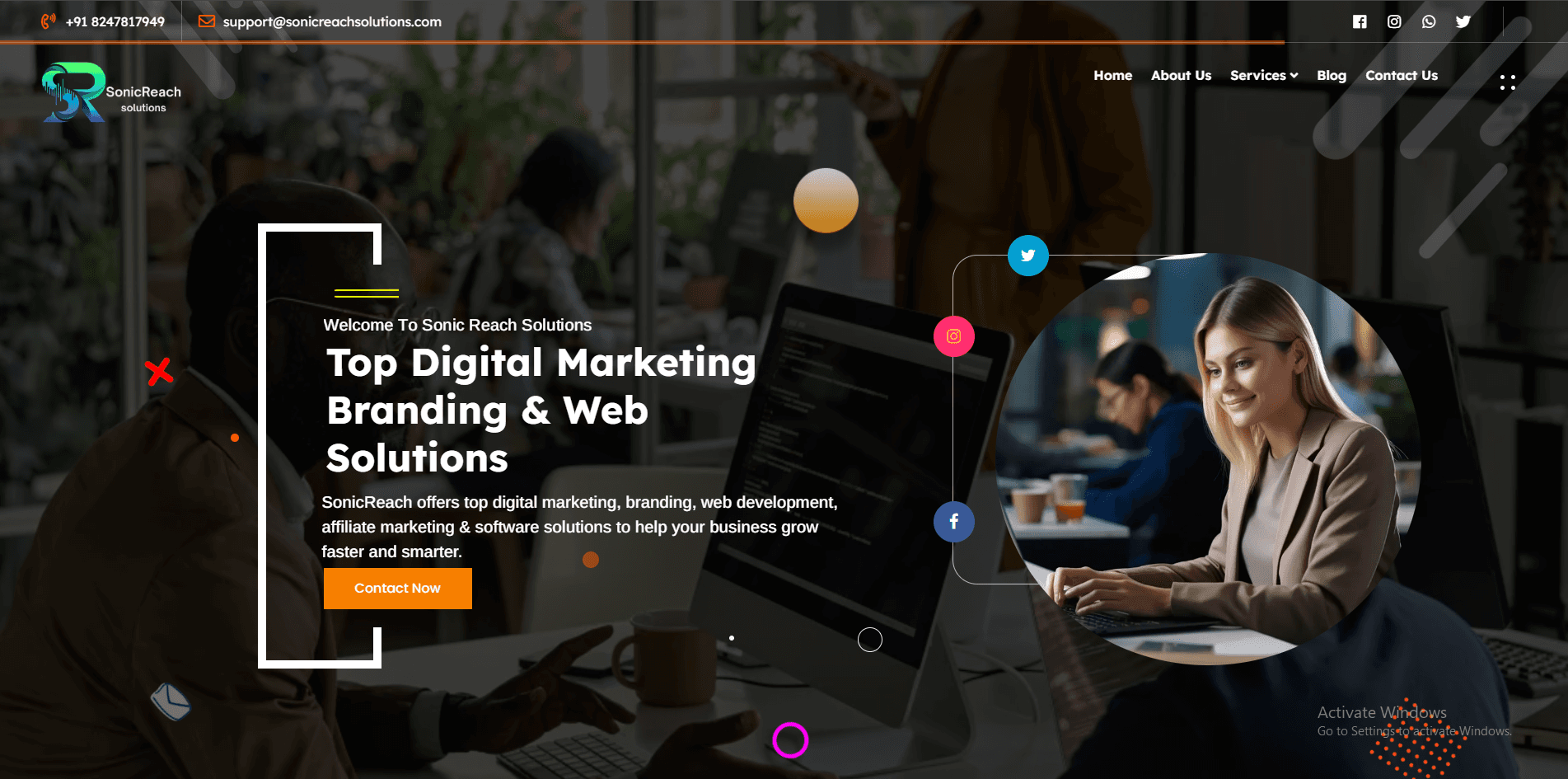 soincreachsolutions.com screenshot 1