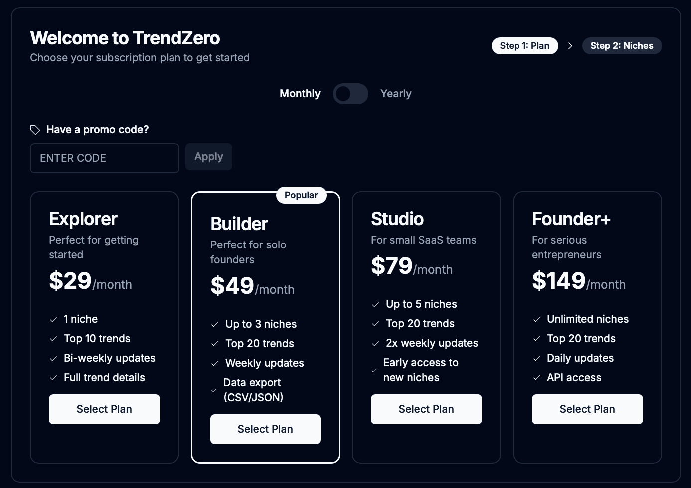 TrendZero–SaaS Trend Prediction Platform screenshot 8