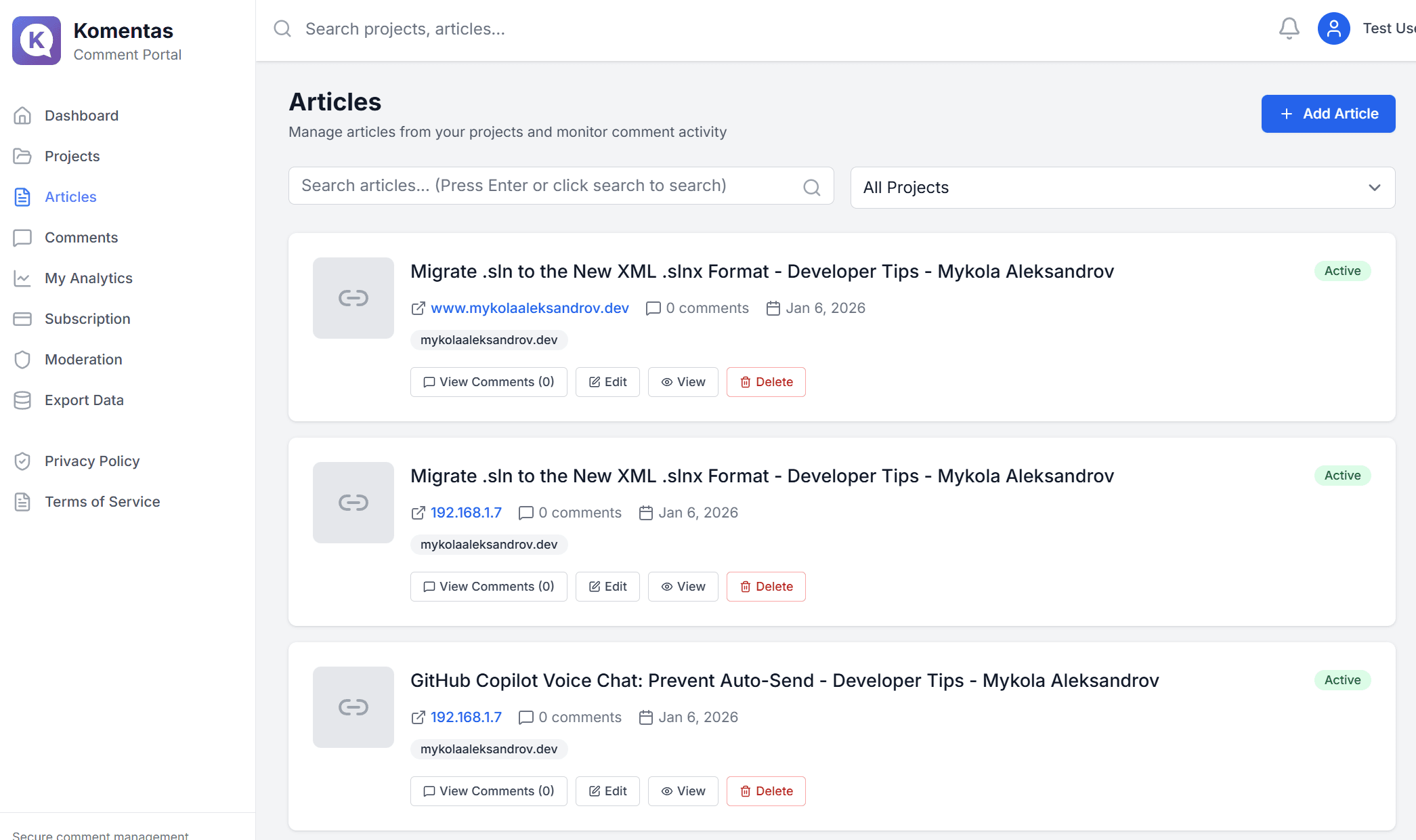 Komentas screenshot 5