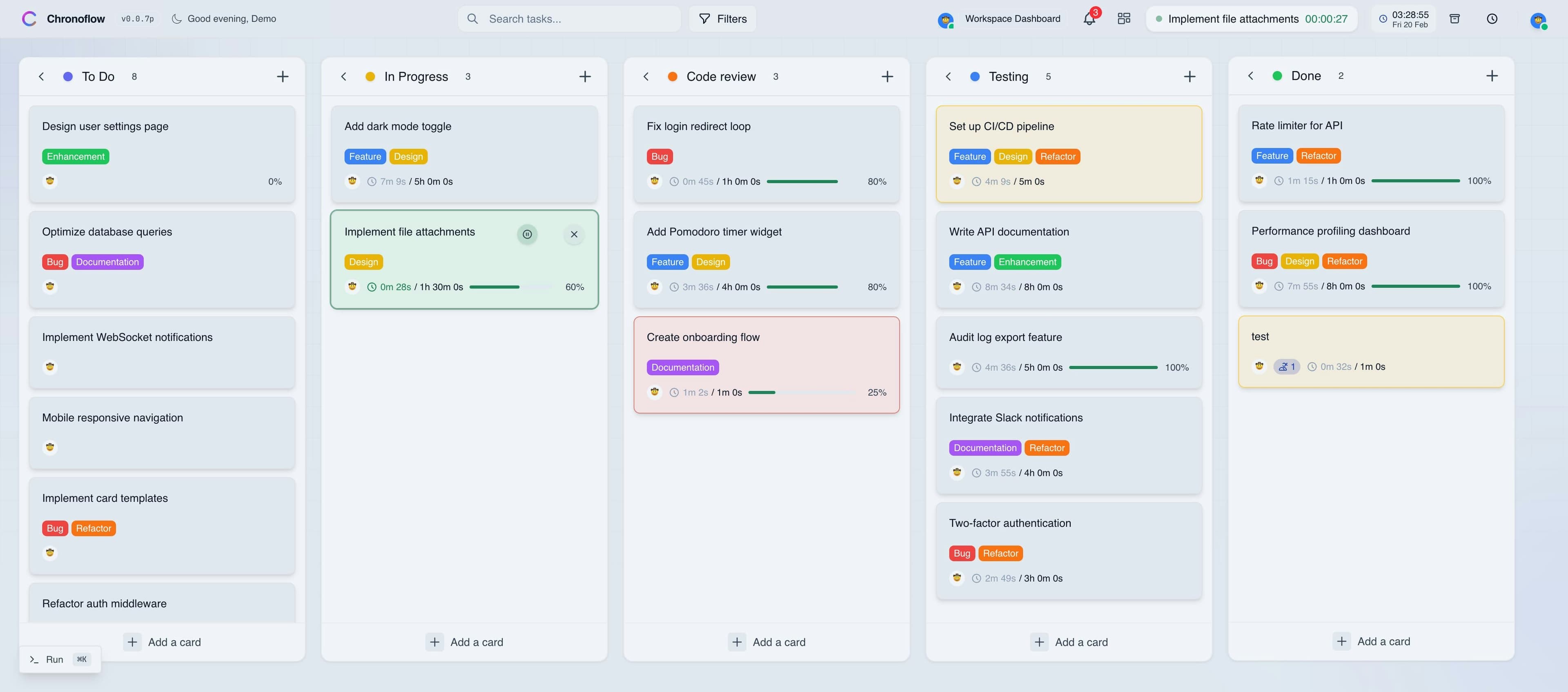 Chronoflow.pro screenshot 2