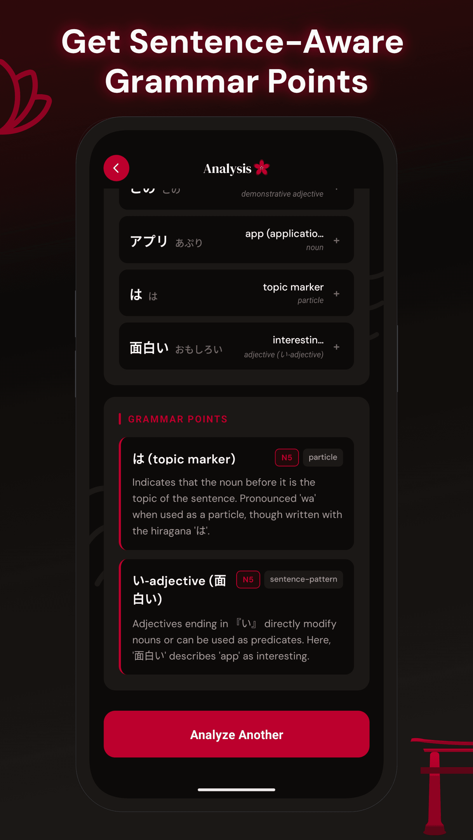 Wakatta! Japanese Analyzer screenshot 4