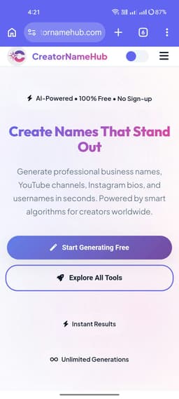 CreatorNameHub