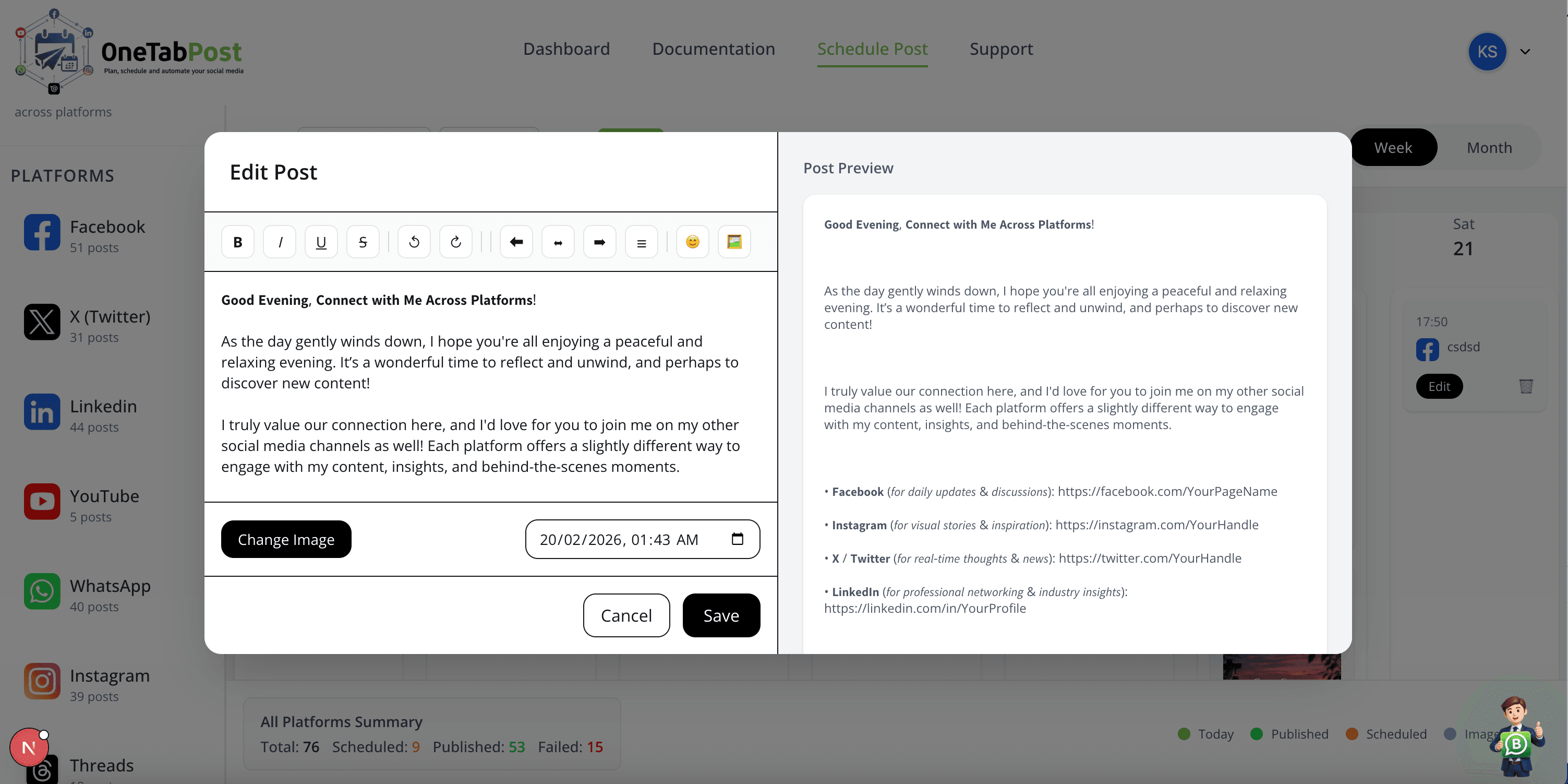 One Tab Post screenshot 6
