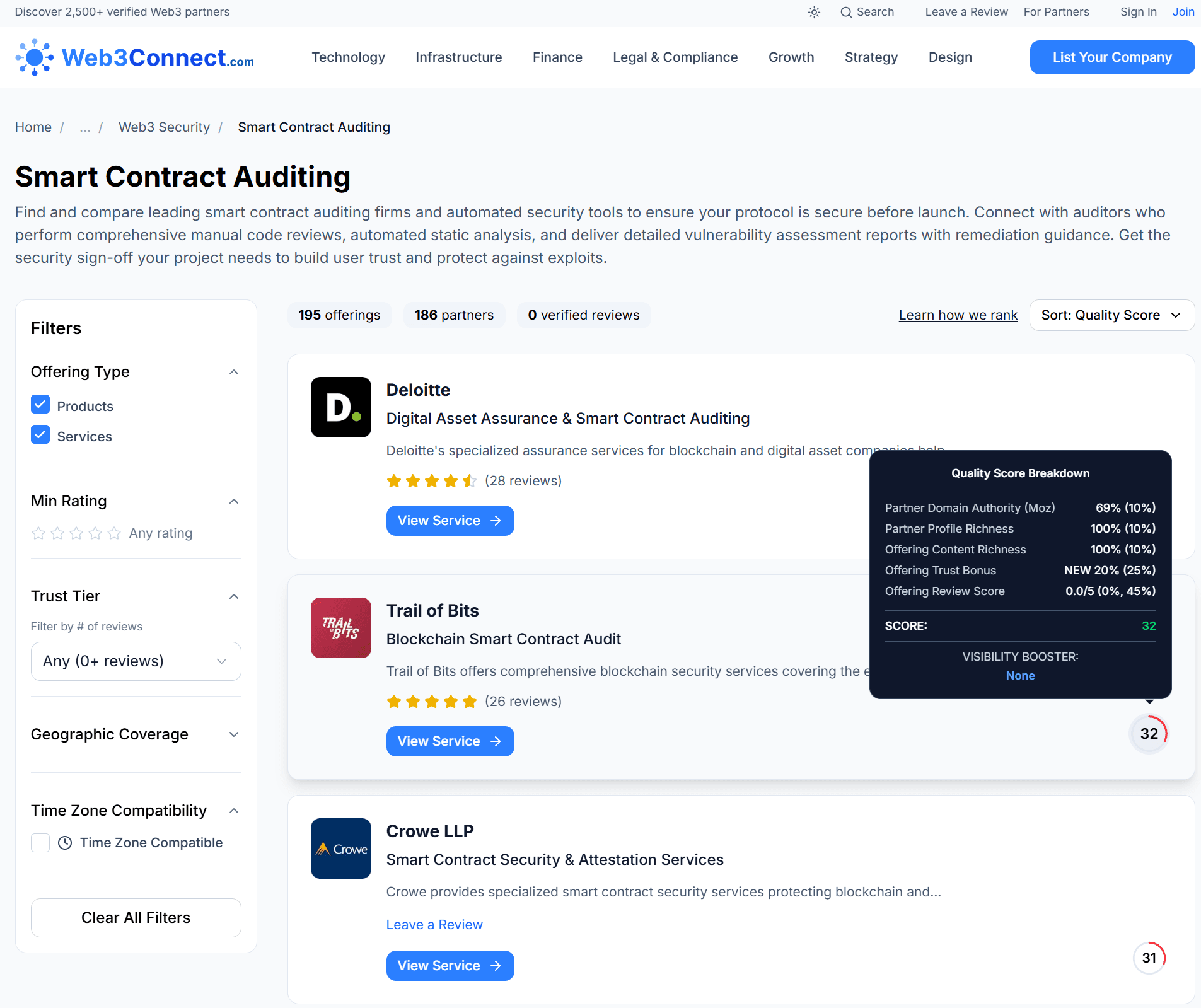 Web3Connect.com screenshot 2
