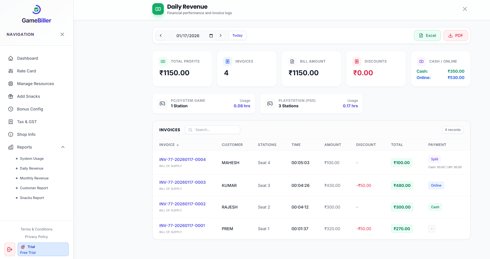 GameBiller screenshot 5