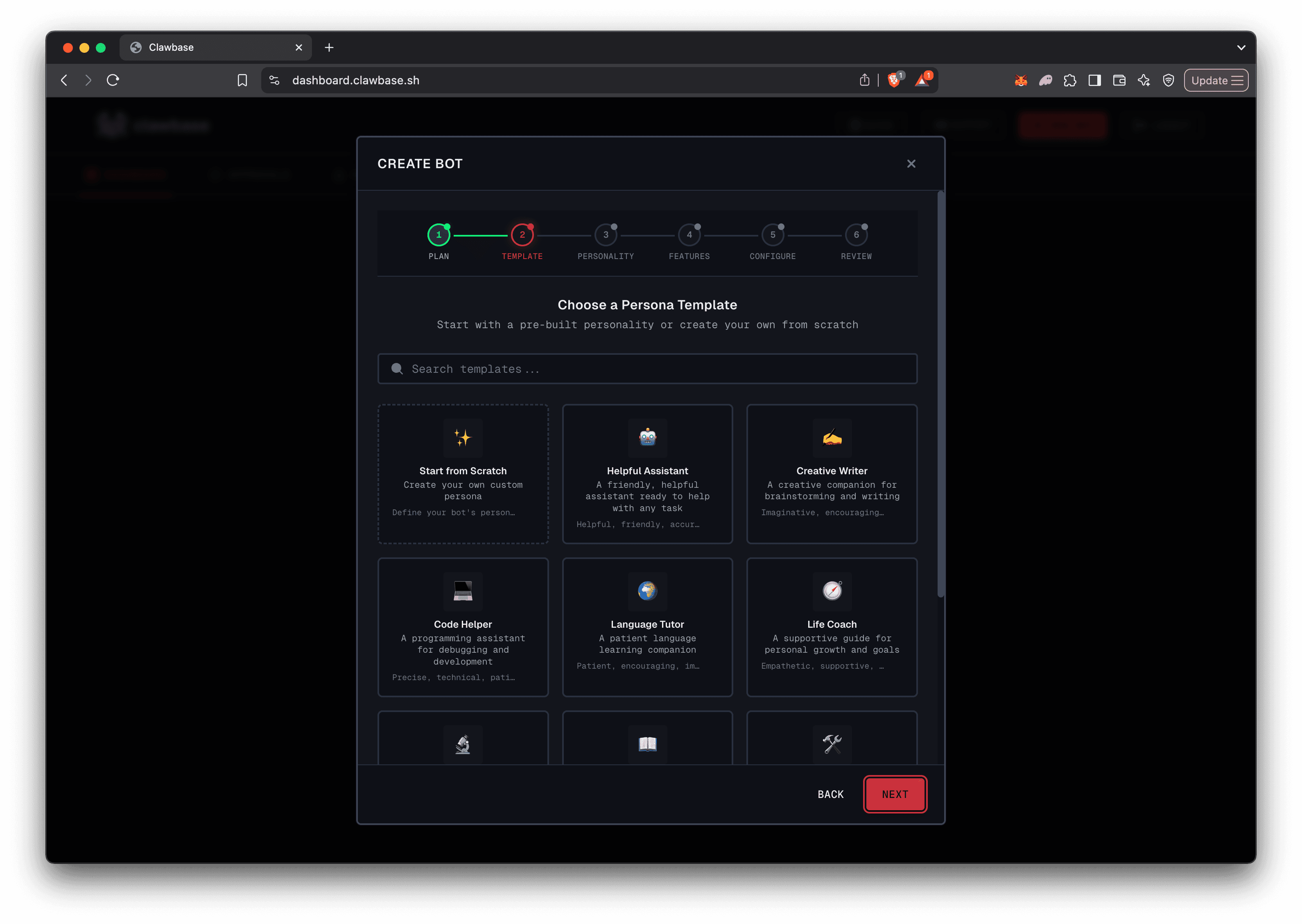 Clawbase screenshot 2