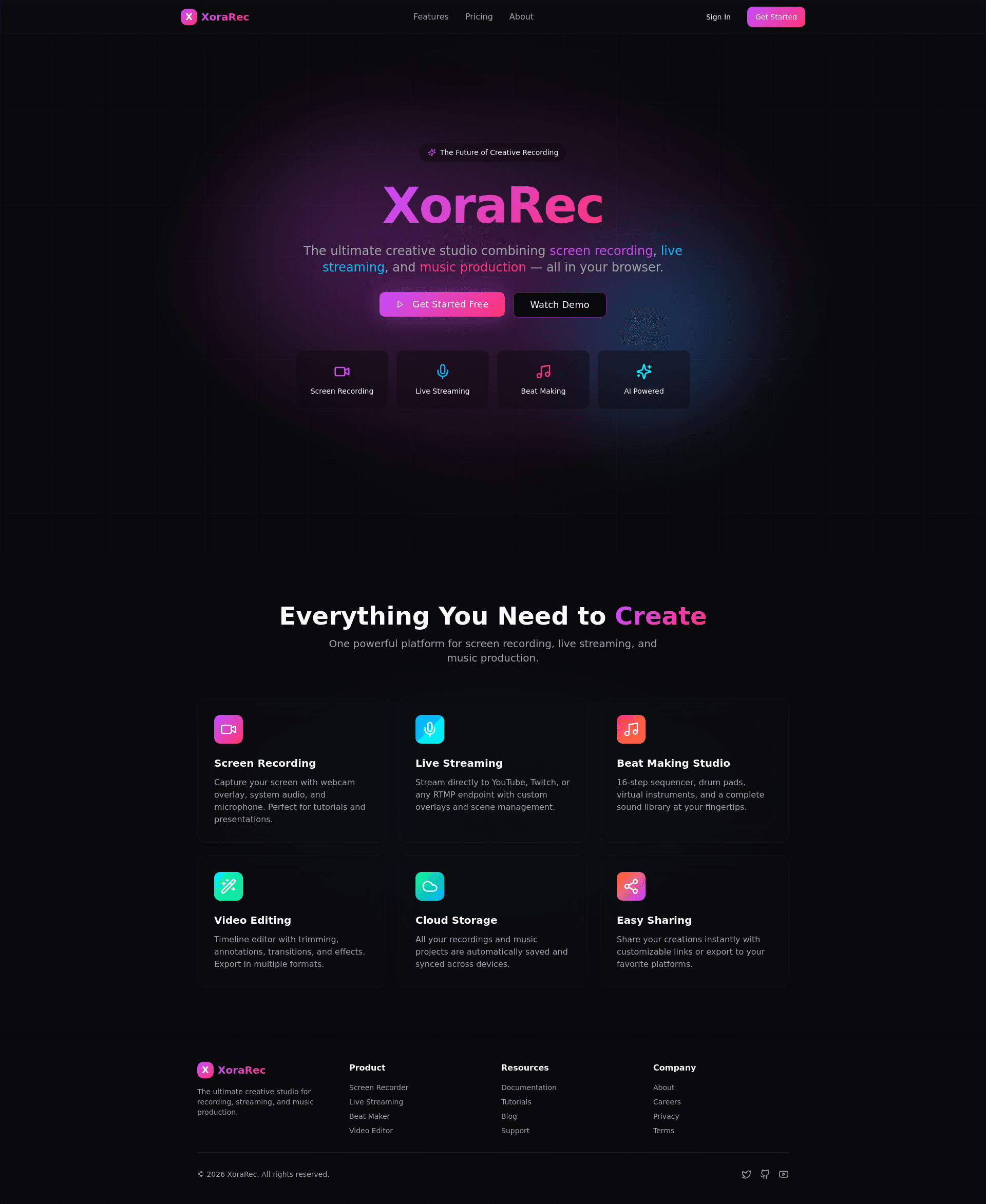 Xora Rec screenshot 1