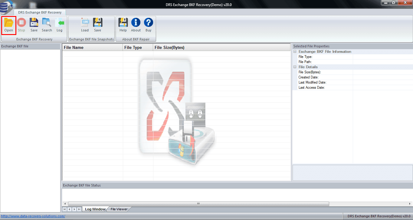 DRS Solution Exchange BKF Recovery Tool screenshot 2
