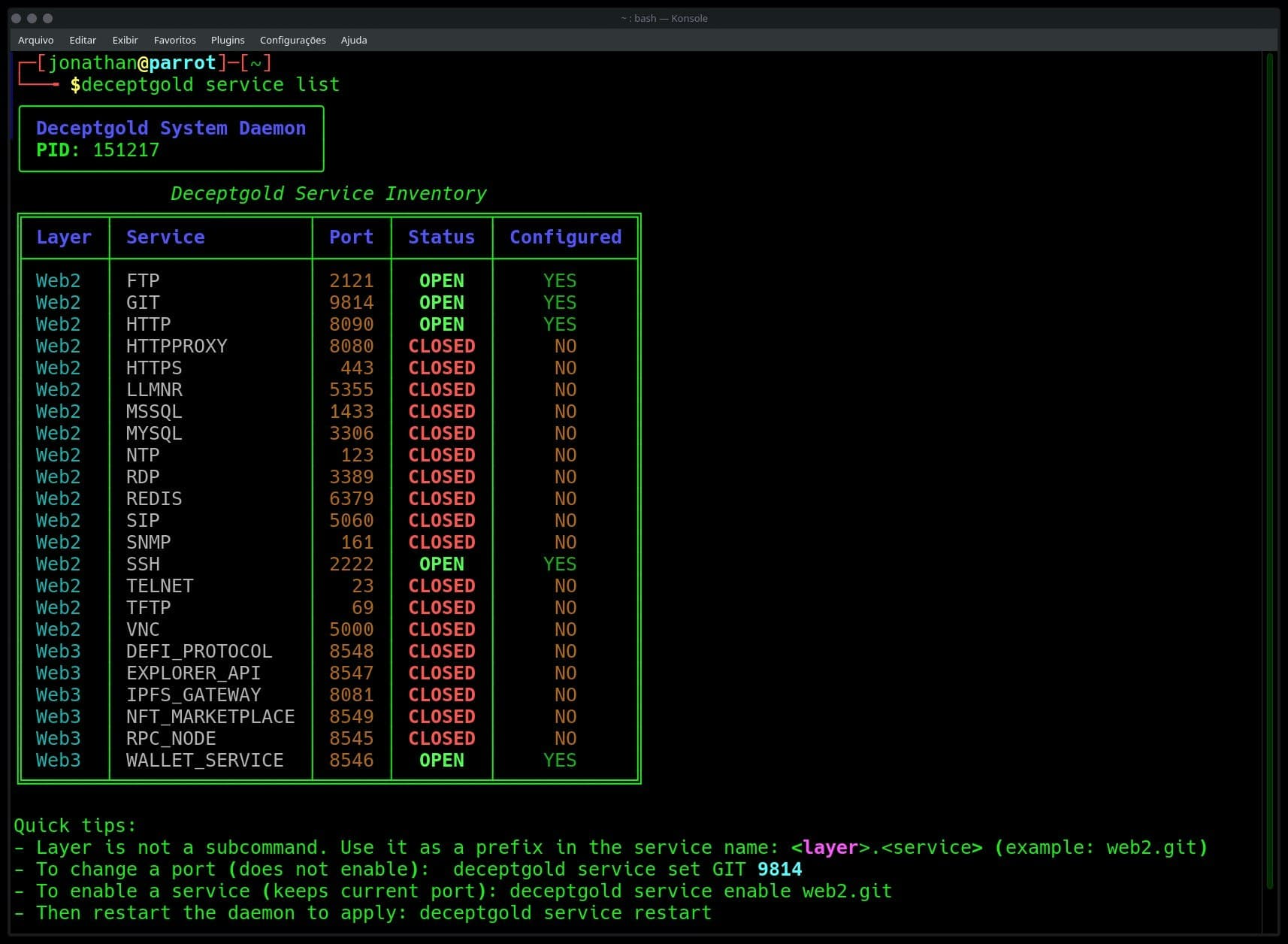 Deceptgold Honeypot screenshot 2