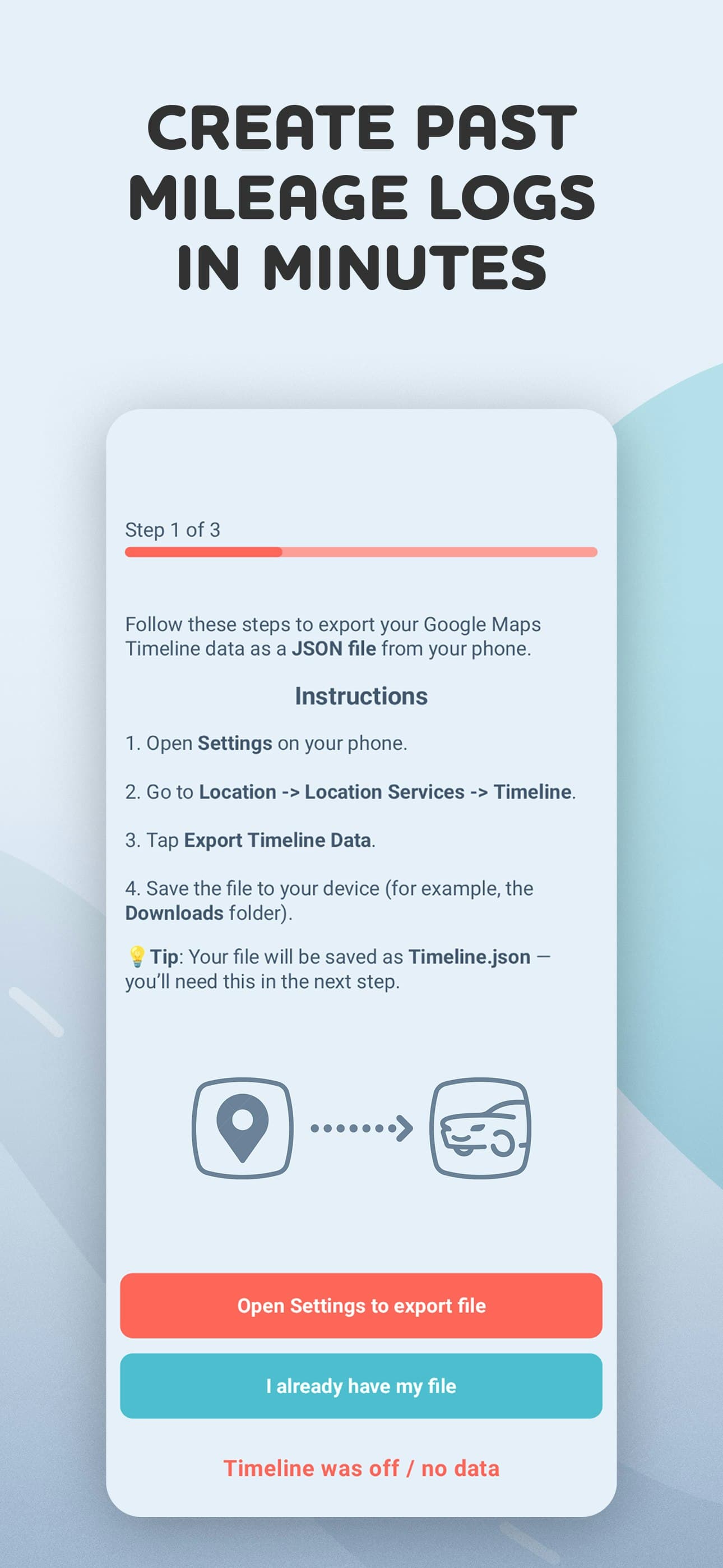 Mileage Log from Google Maps App screenshot 5
