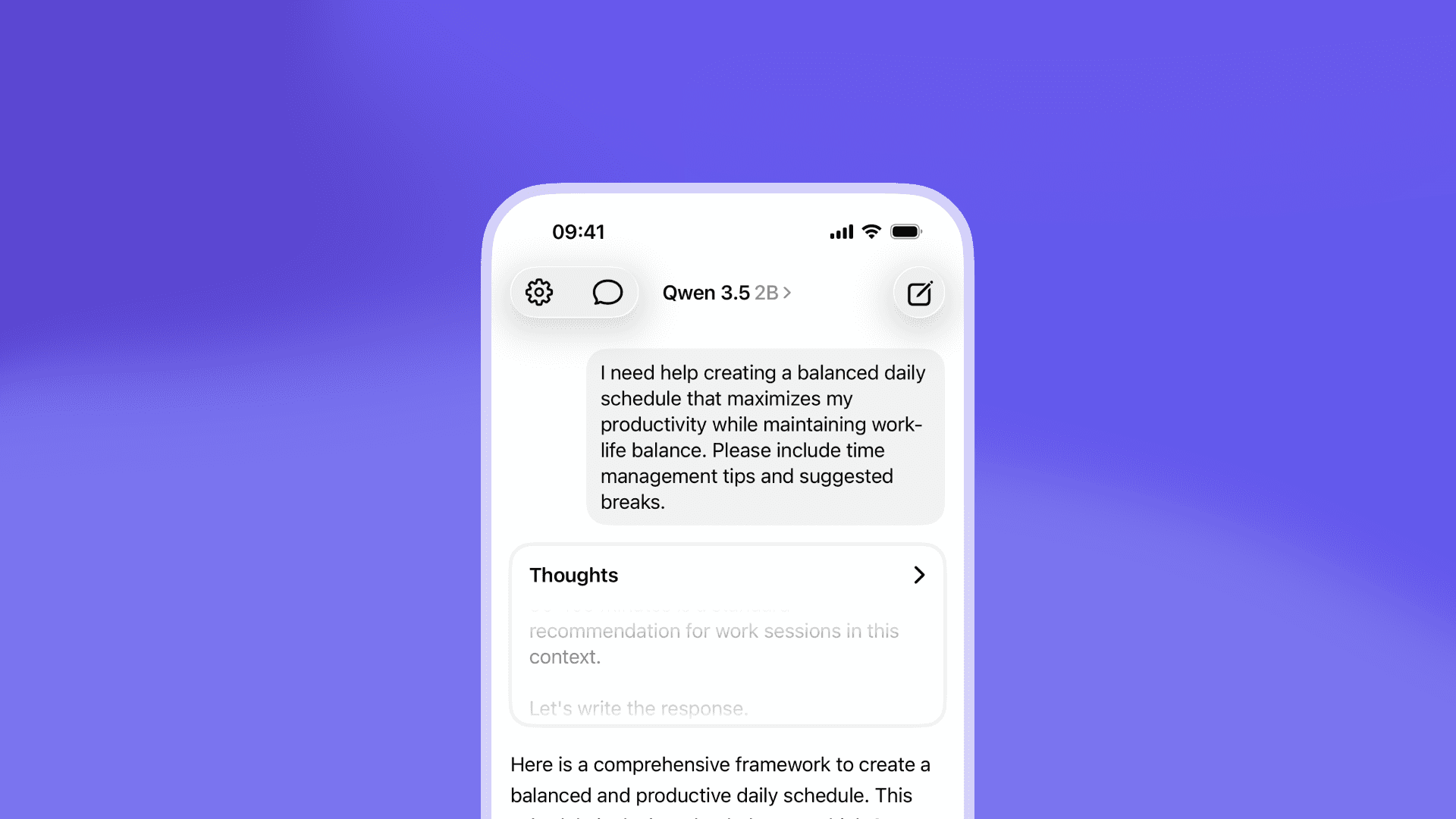 Locally AI + Qwen screenshot 2