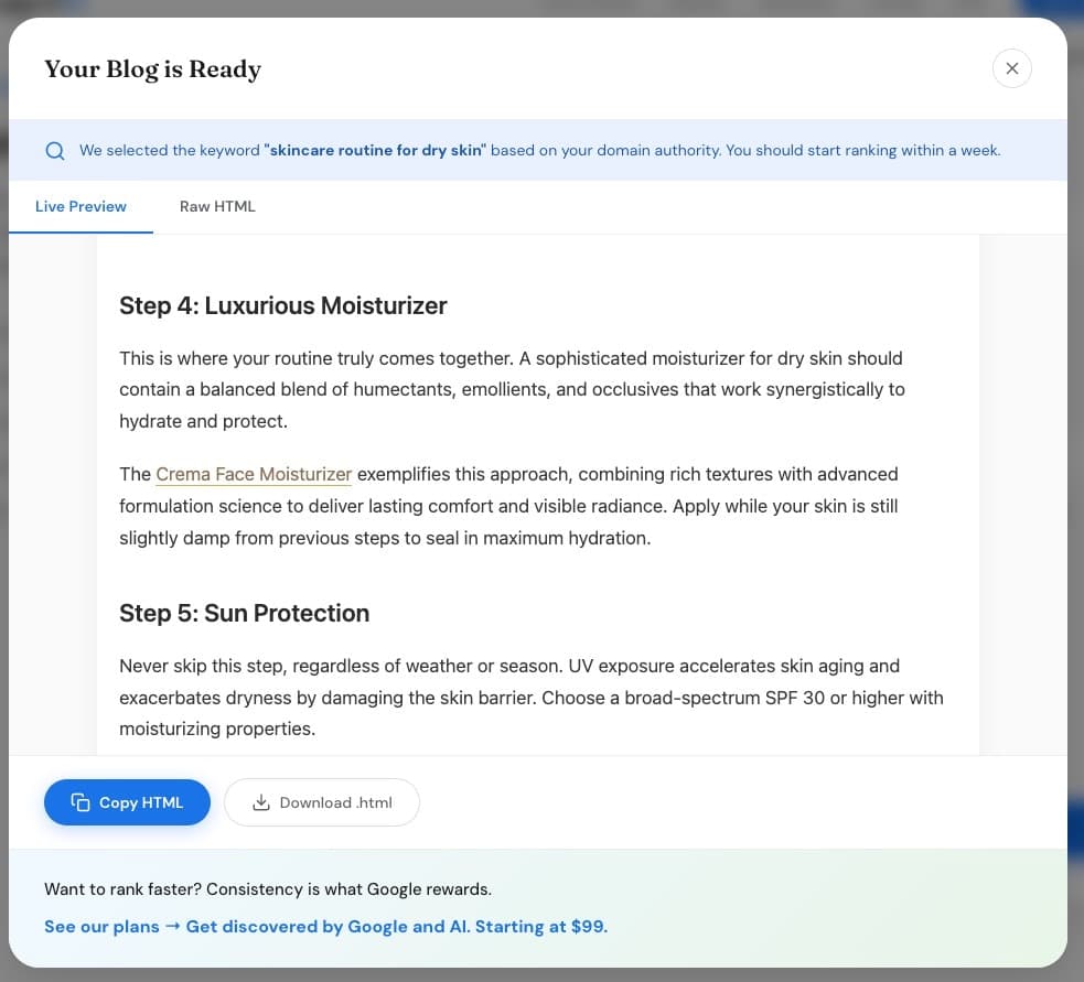 BloggedAi- Ranking SEO + AI Discovery screenshot 6