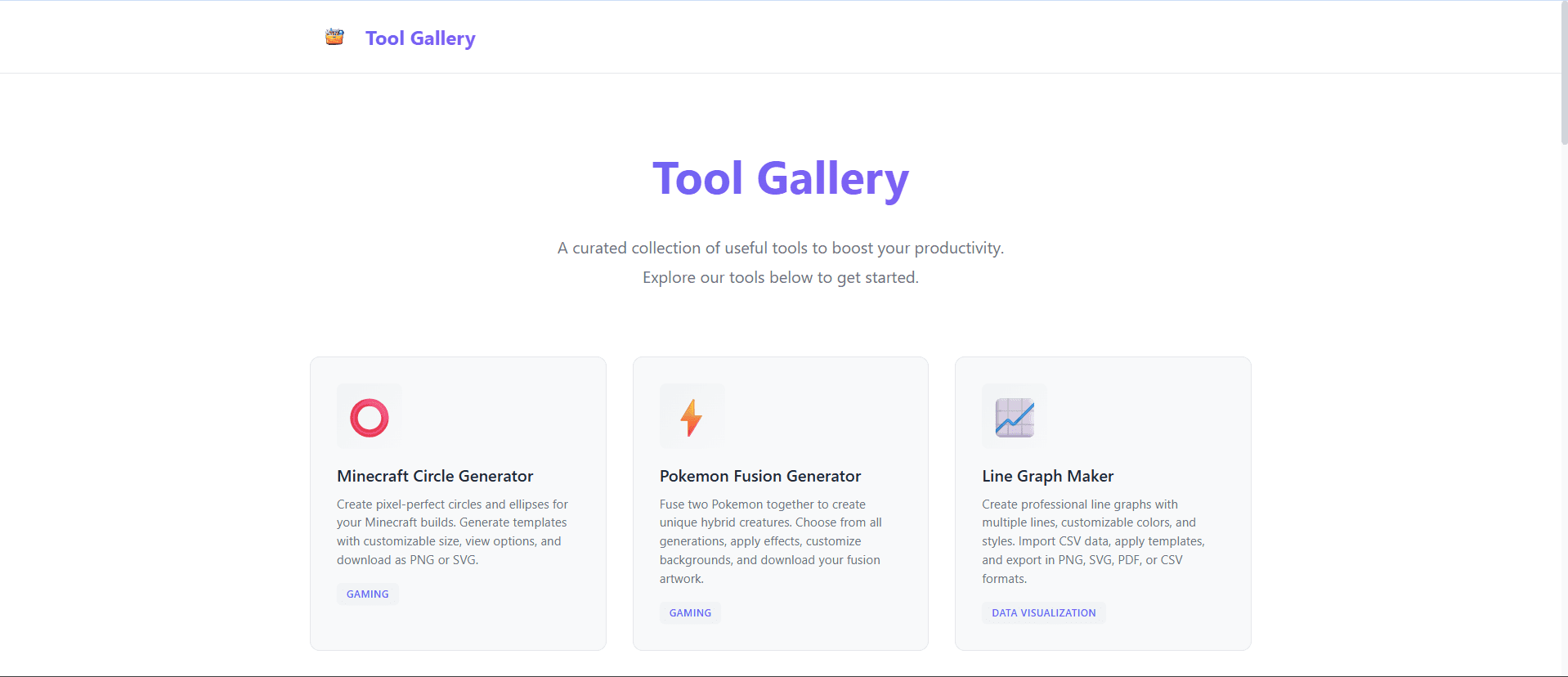 Tool Gallery screenshot 1