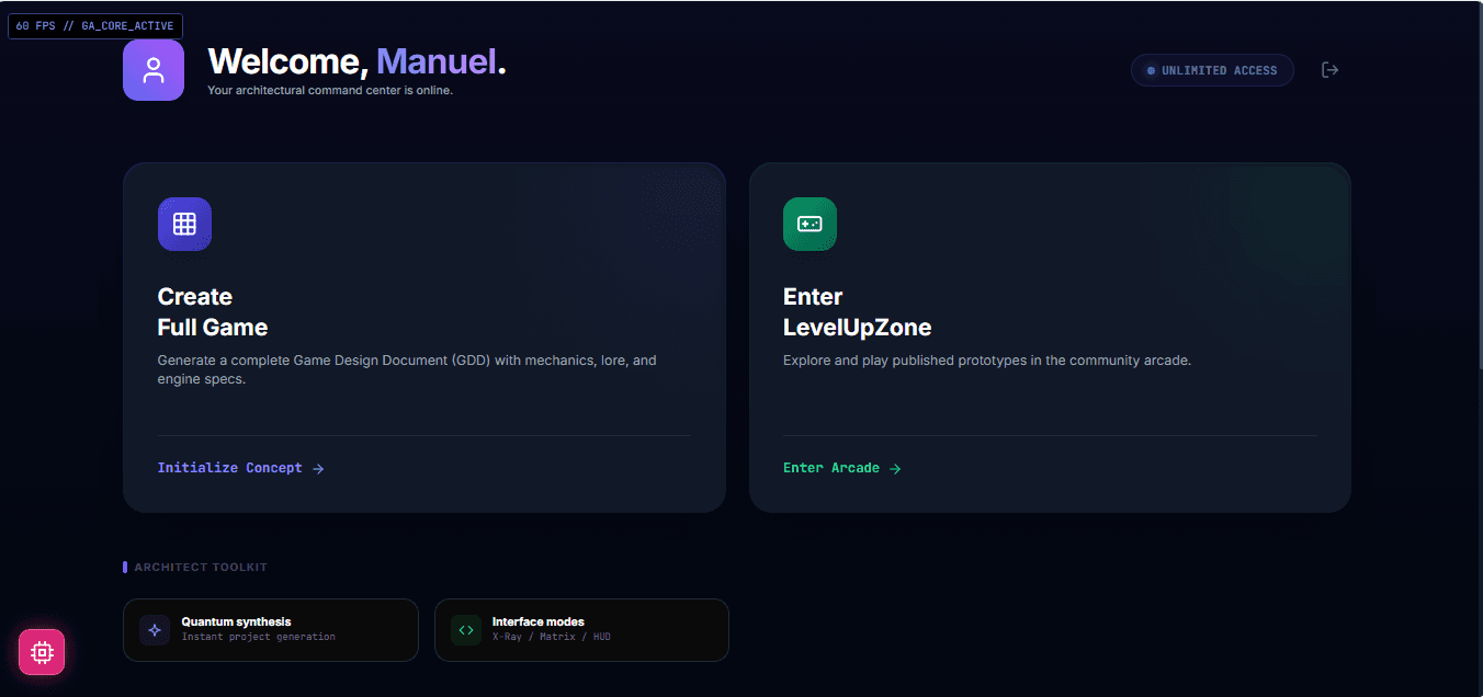GameArchitect 2.0 screenshot 1