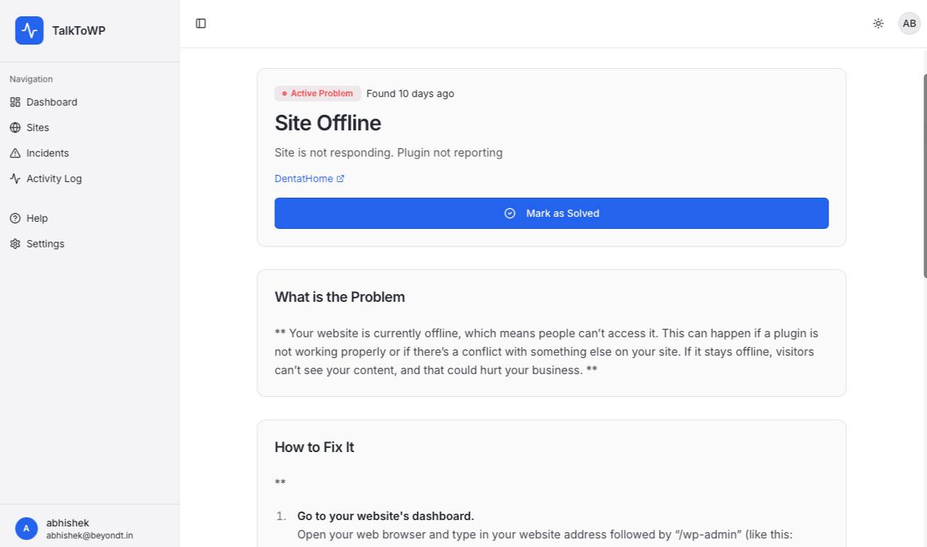 TalkToWP screenshot 3