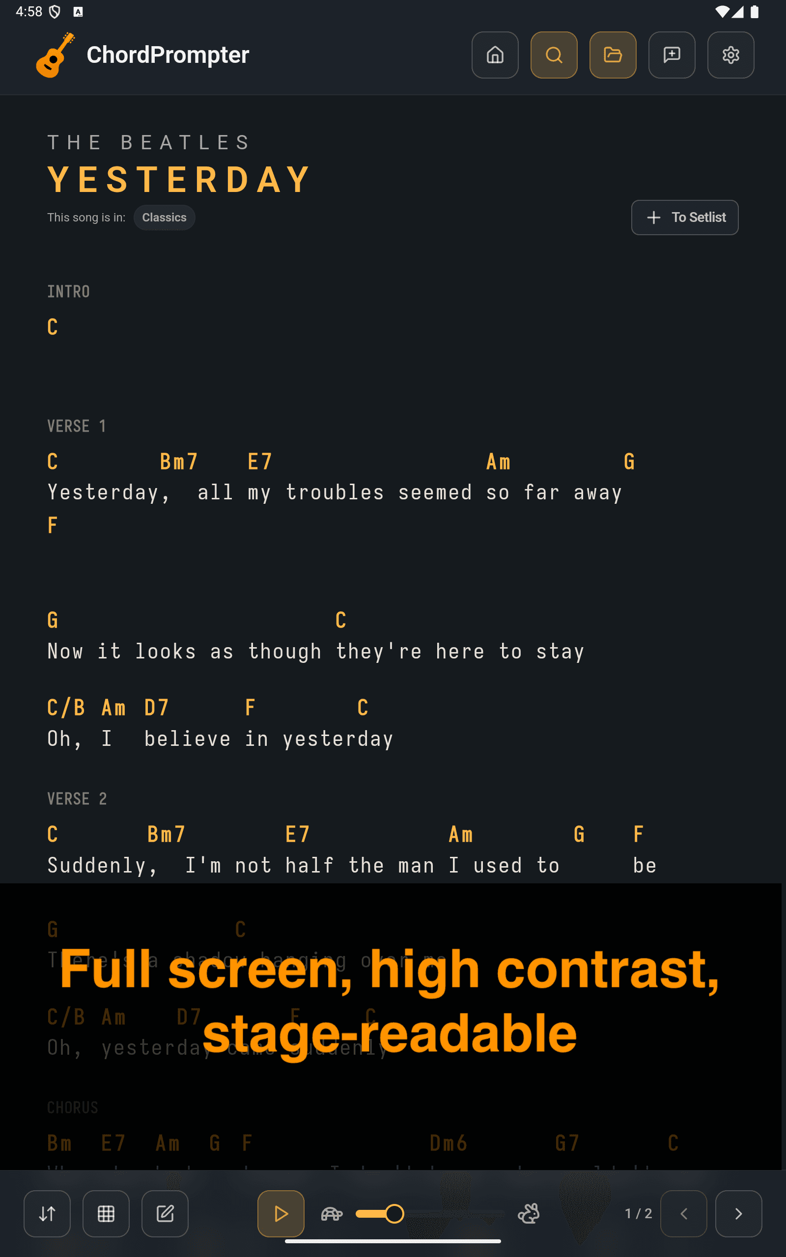 ChordPrompter screenshot 6