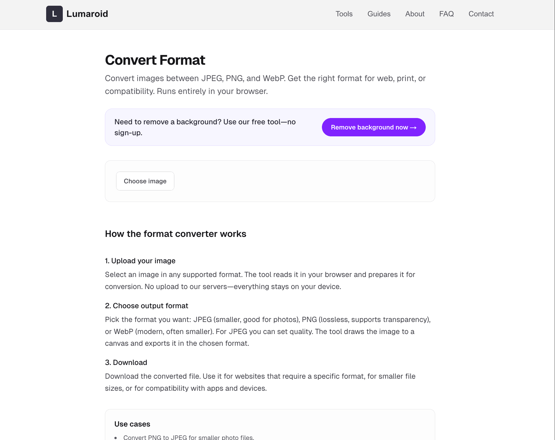 Lumaroid - Free Online Tools screenshot 6